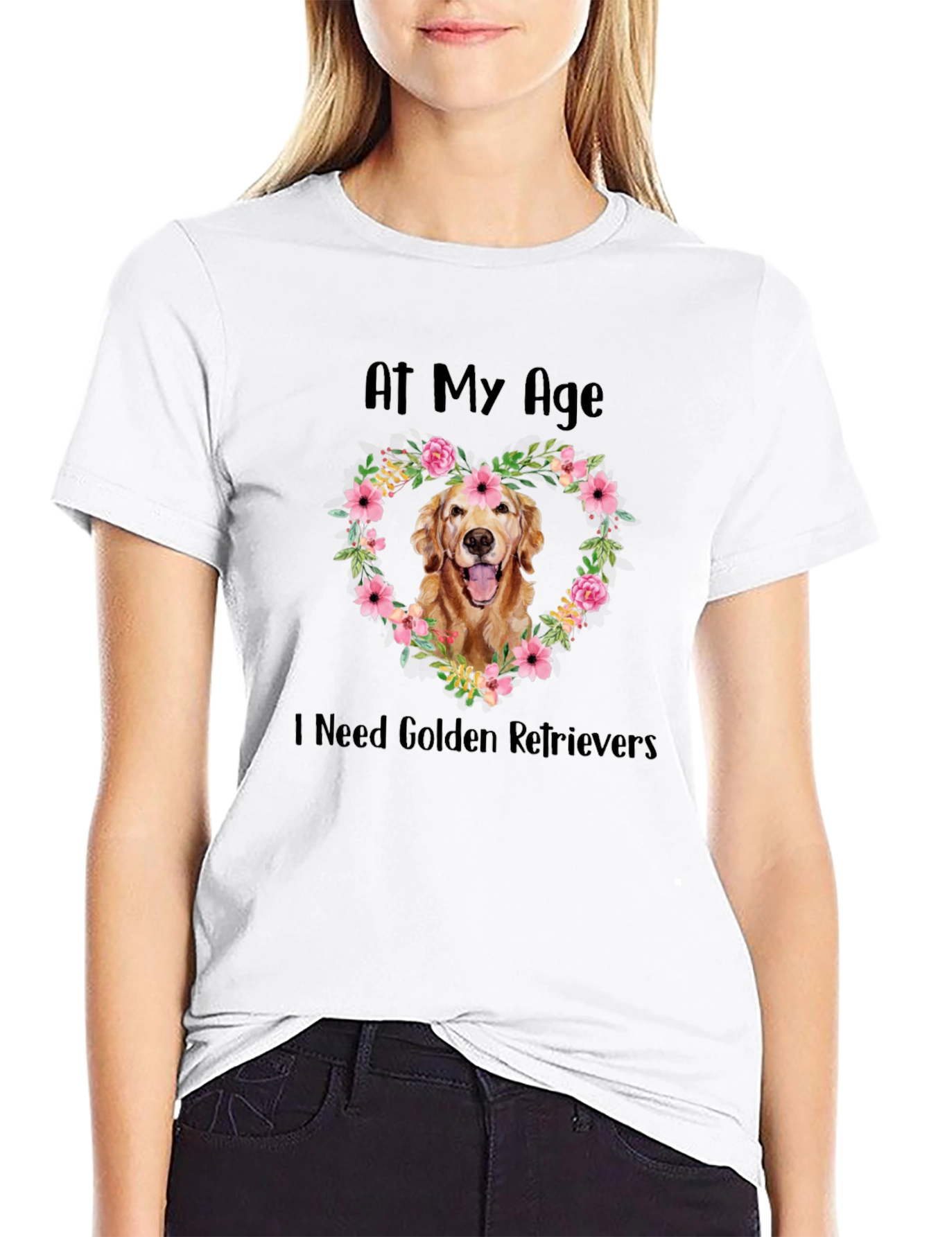 Golden Retriever Heart T-Shirt - At My Age