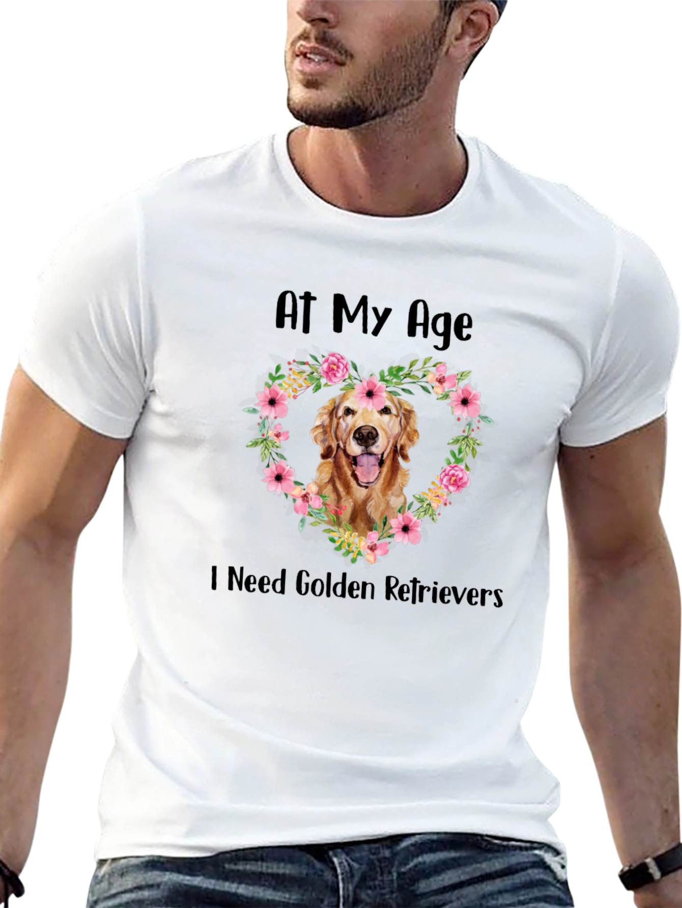 Golden Retriever Heart T-Shirt - At My Age
