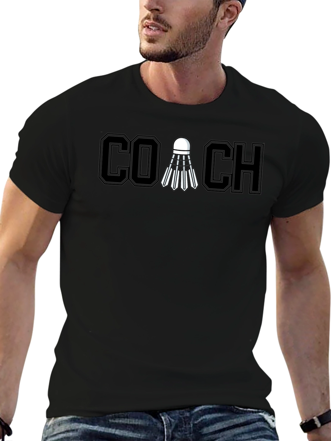Badminton Coach T-Shirt - Sporty Graphic Tee
