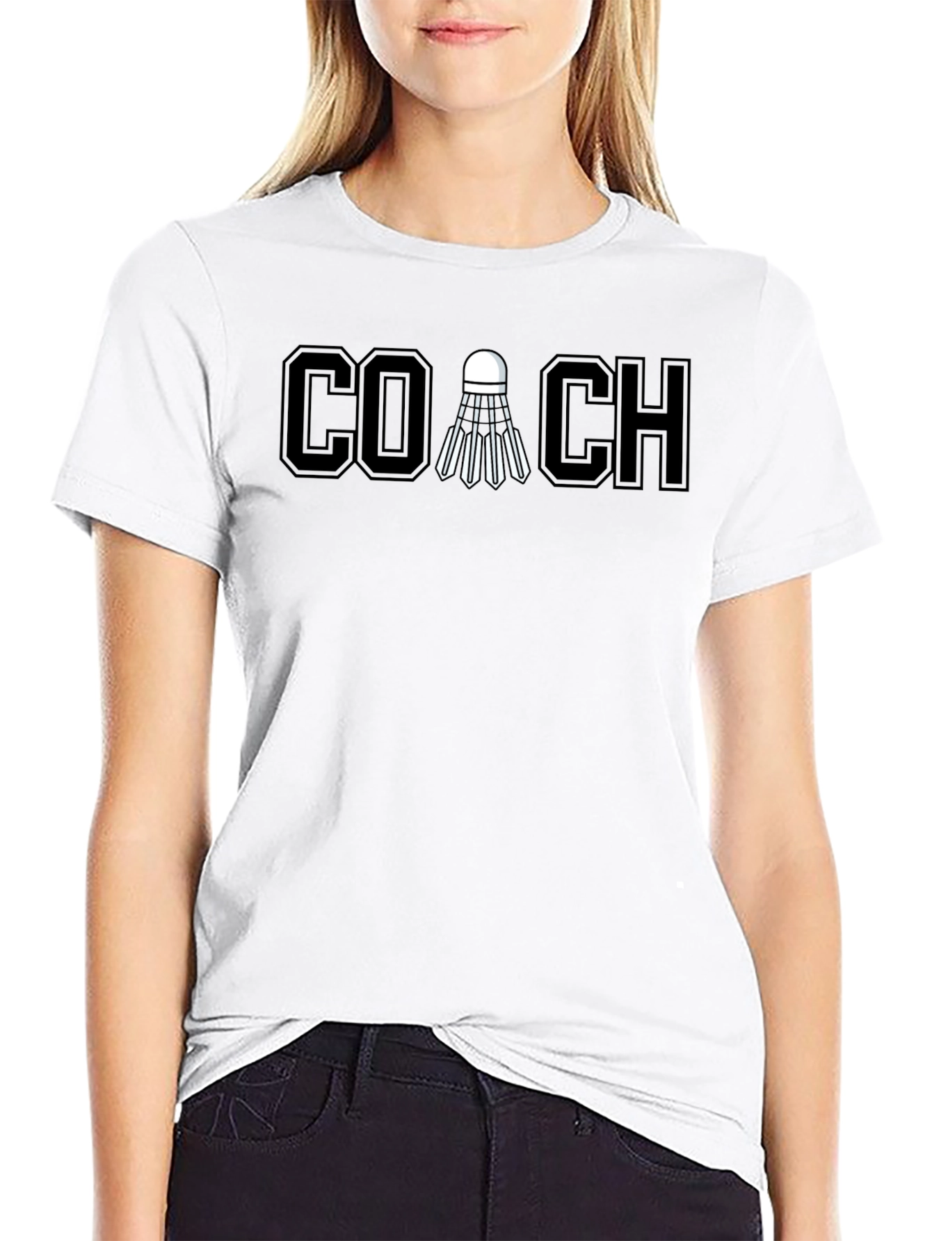 Badminton Coach T-Shirt - Sporty Graphic Tee
