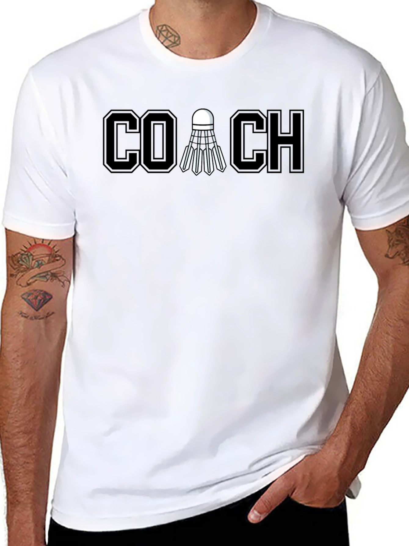 Badminton Coach T-Shirt - Sporty Graphic Tee