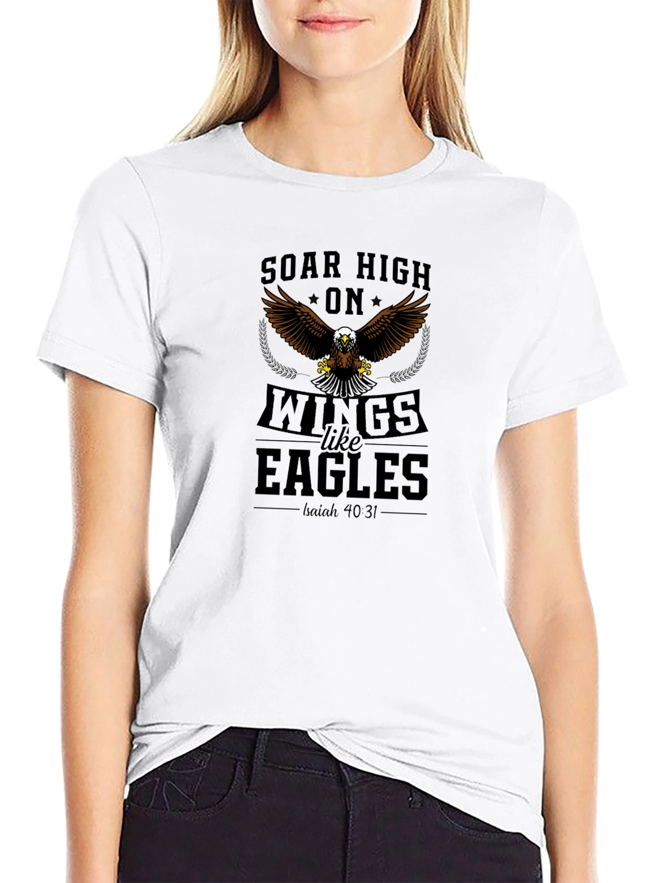 Soar High Eagle Wings Graphic Tee
