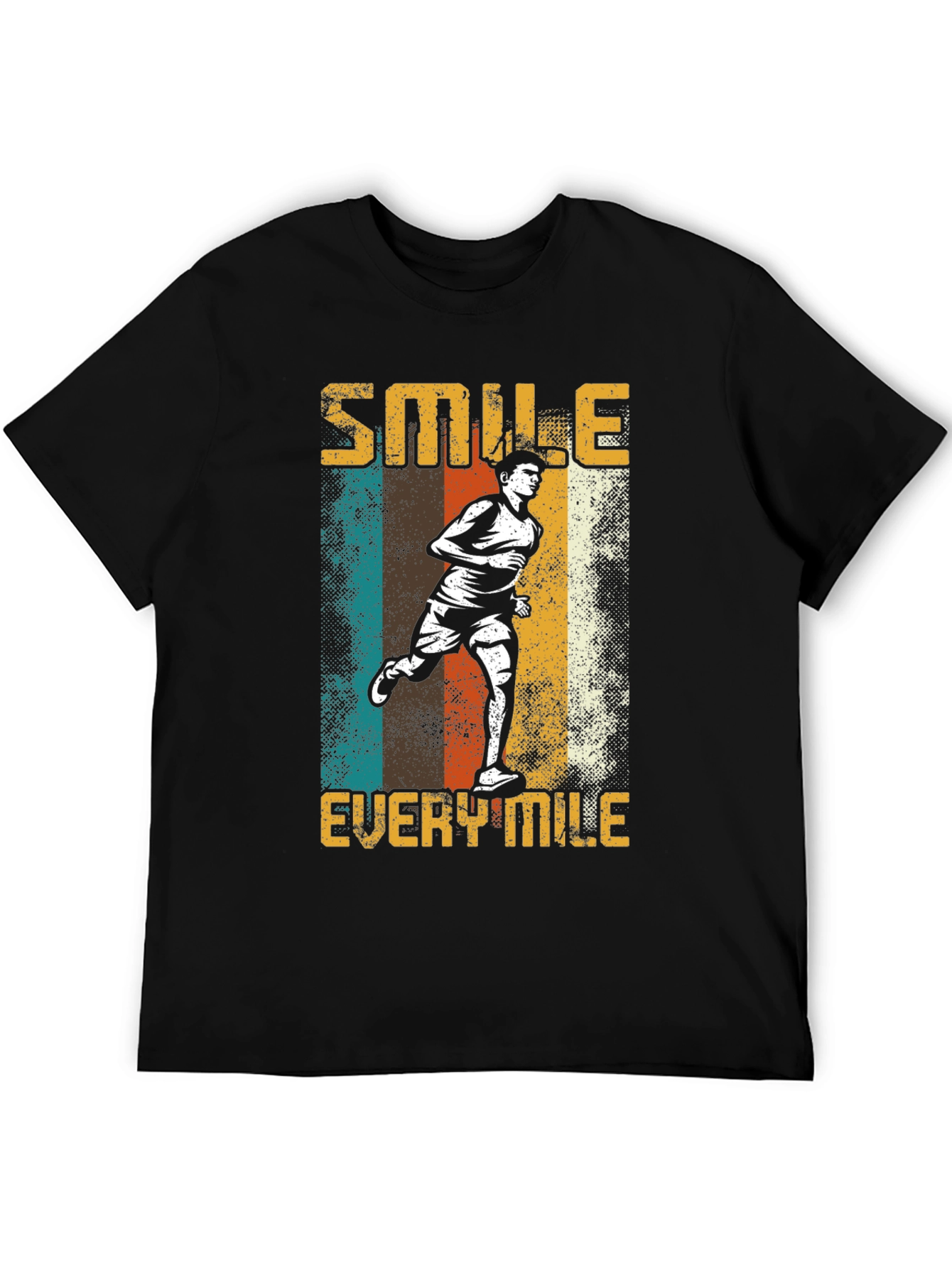 Smile Every Mile Retro Runner Graphic T-Shirt