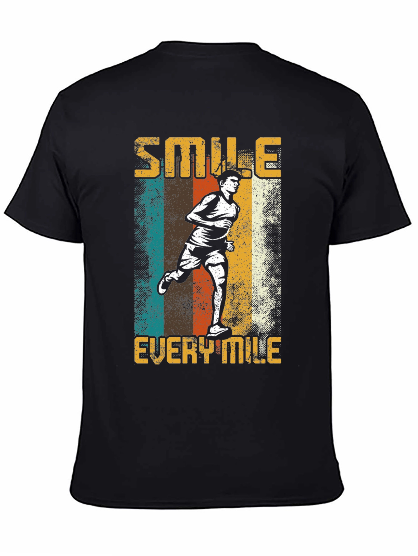 Smile Every Mile Retro Runner Graphic T-Shirt