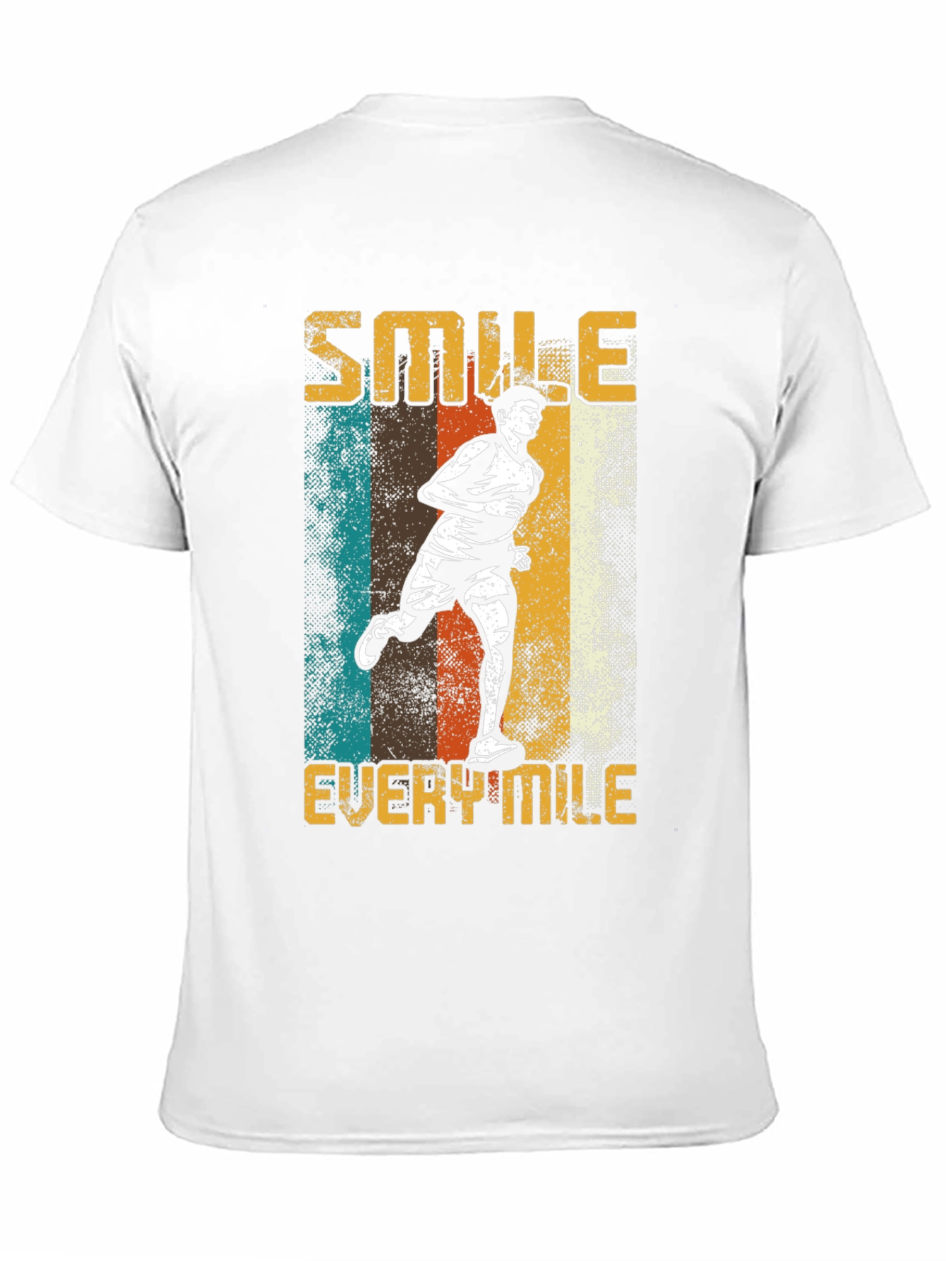 Smile Every Mile Retro Runner Graphic T-Shirt