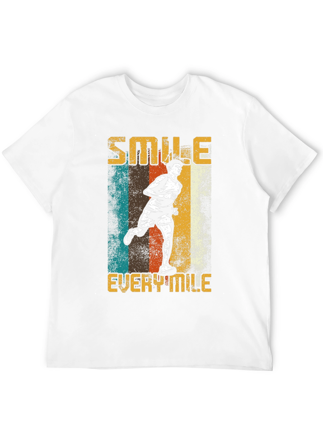 Smile Every Mile Retro Runner Graphic T-Shirt