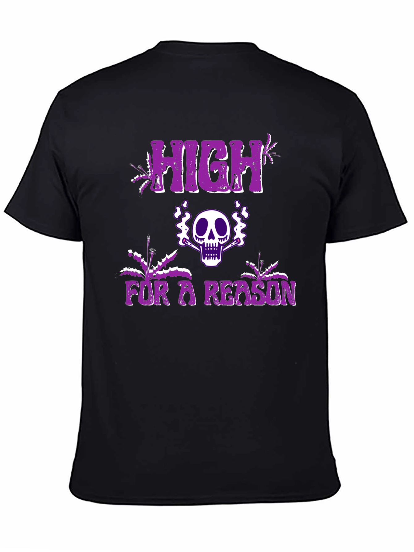 High For A Reason Graphic Tee - Black