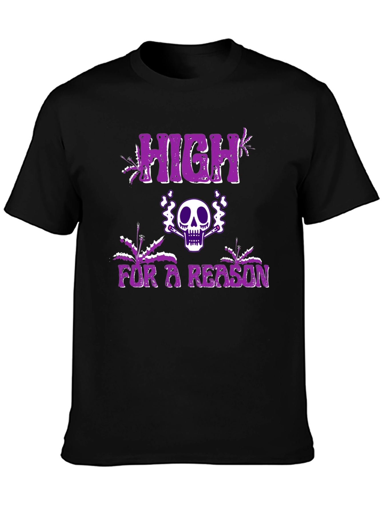 High For A Reason Graphic Tee - Black