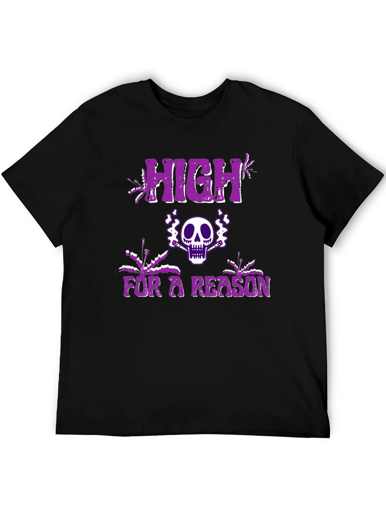 High For A Reason Graphic Tee - Black