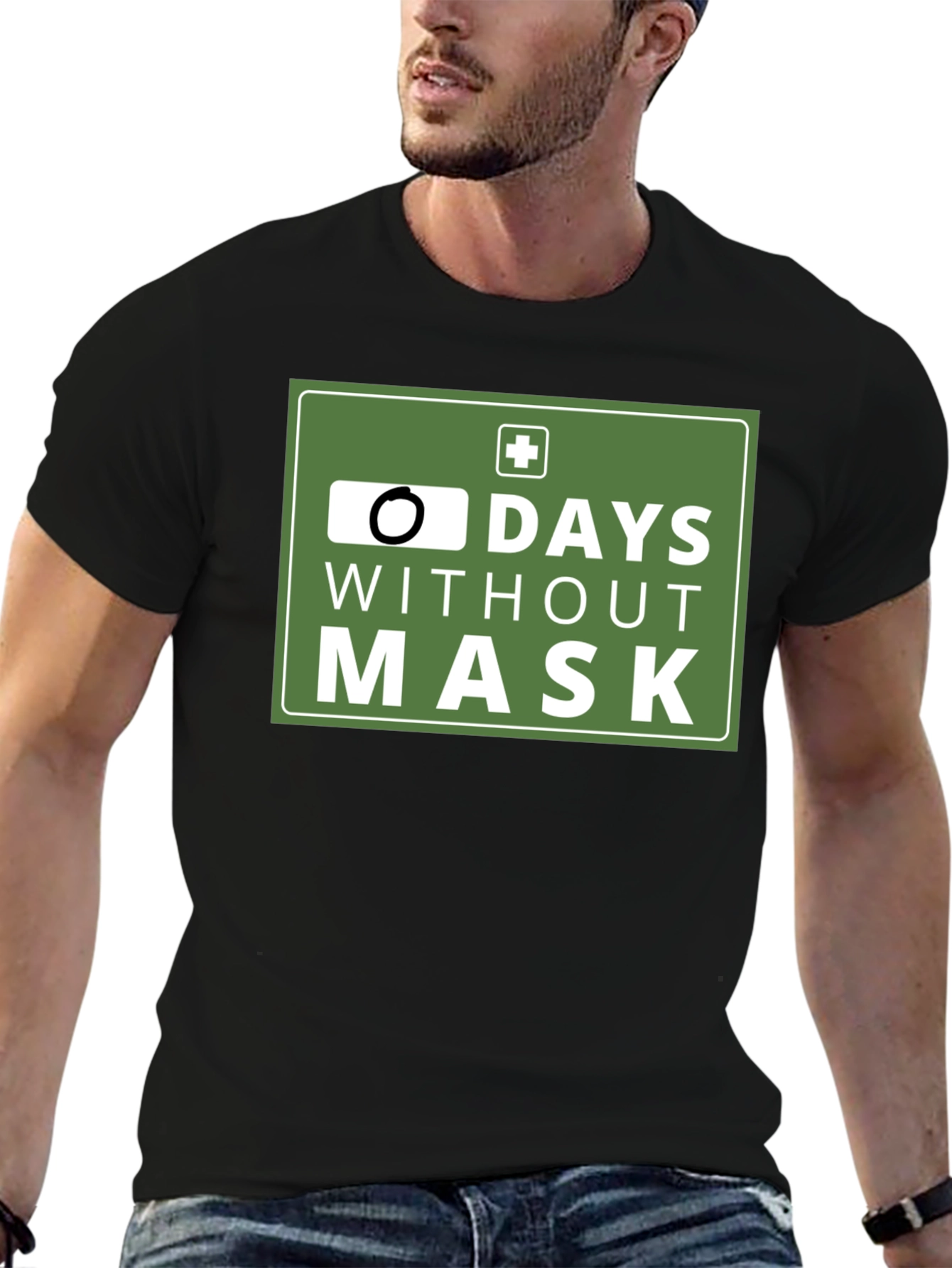 Zero Days Without Mask T-Shirt: Funny Pandemic Tee