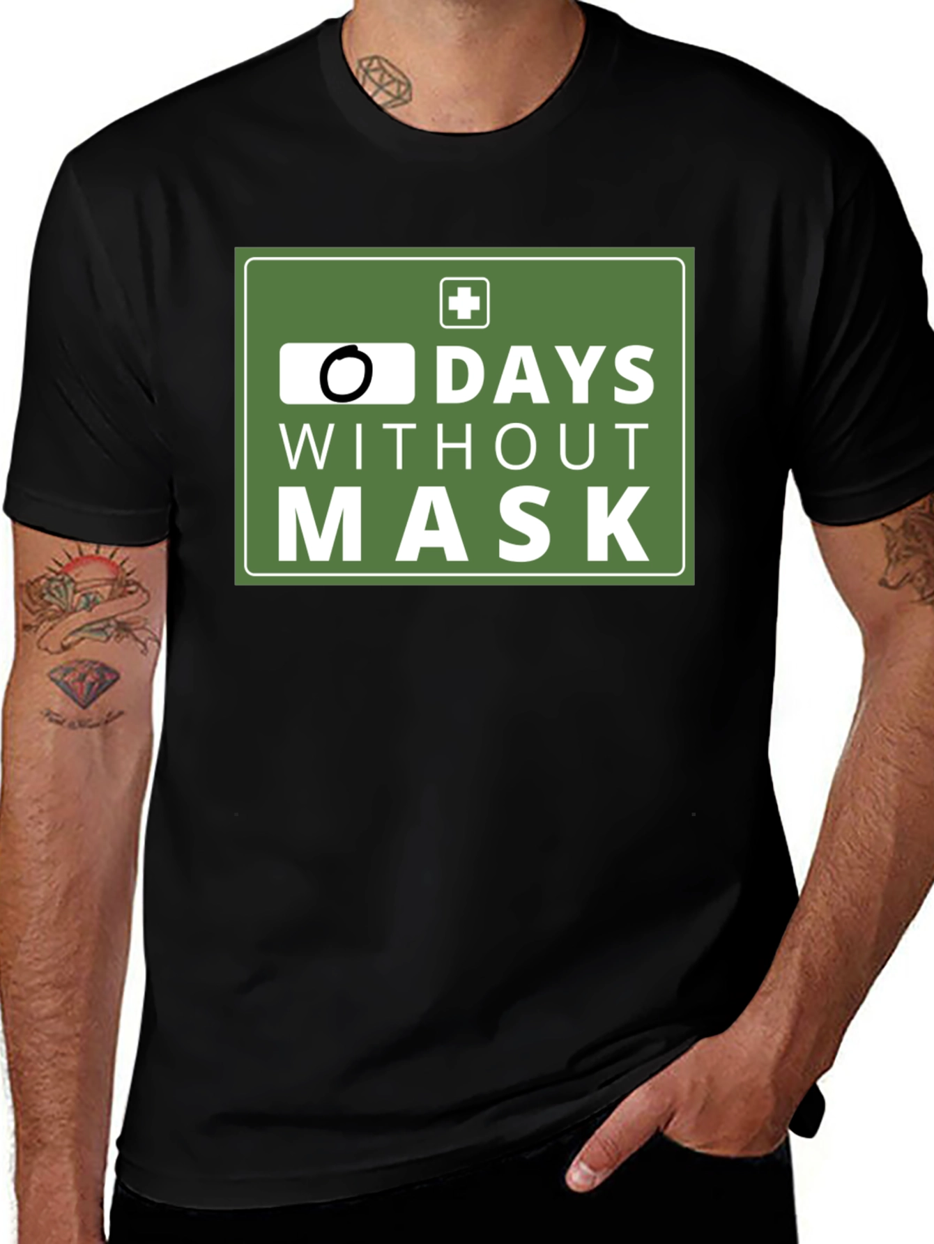 Zero Days Without Mask T-Shirt: Funny Pandemic Tee