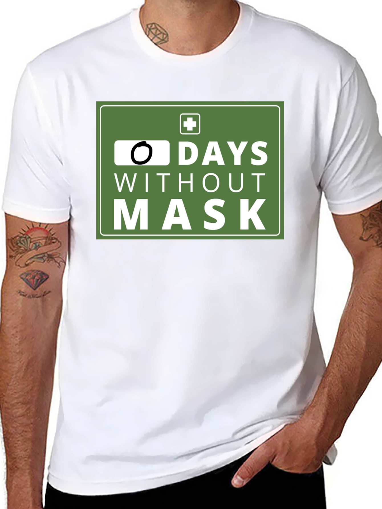 Zero Days Without Mask T-Shirt: Funny Pandemic Tee
