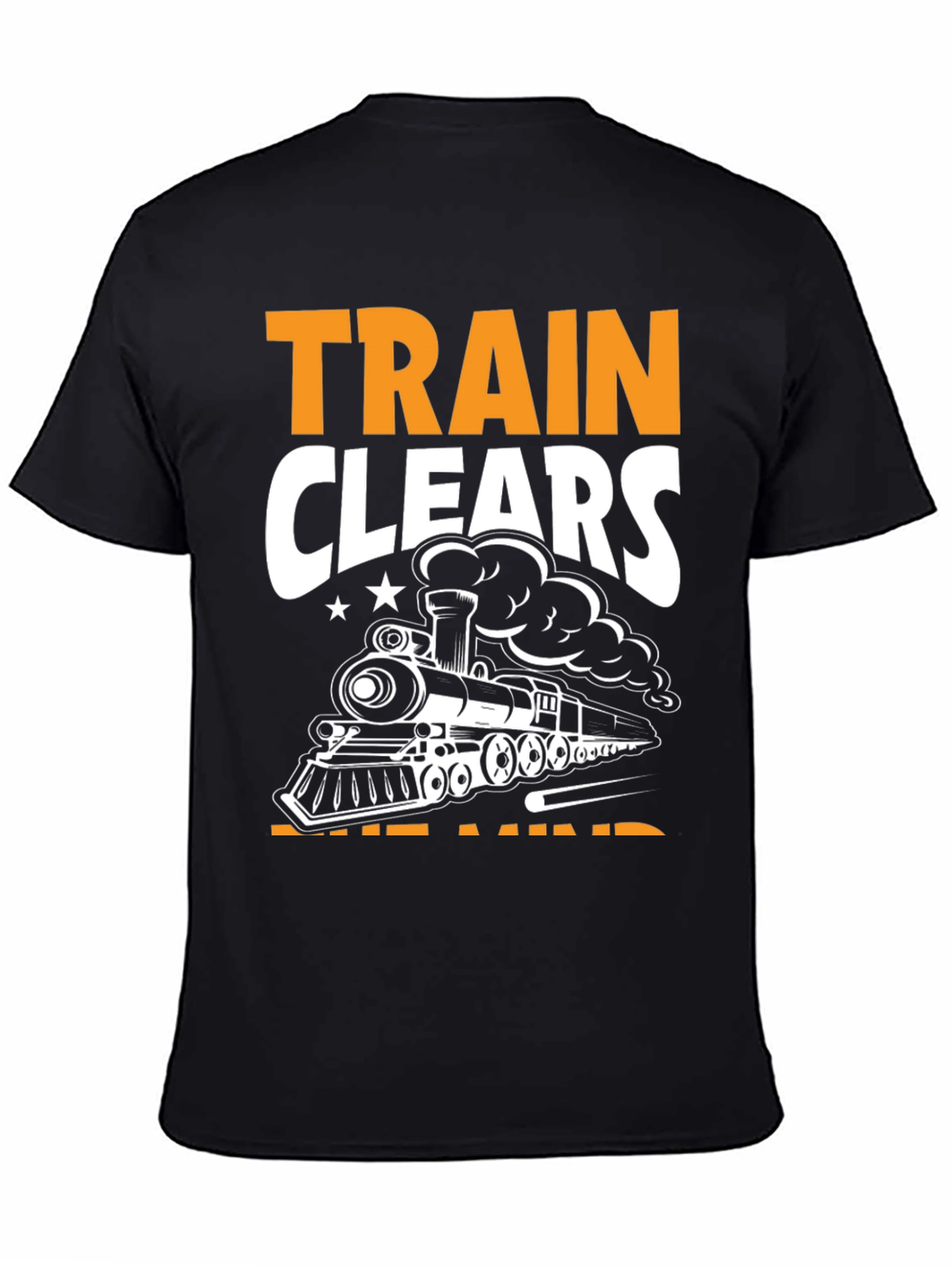 Train Clears the Mind Black T-Shirt