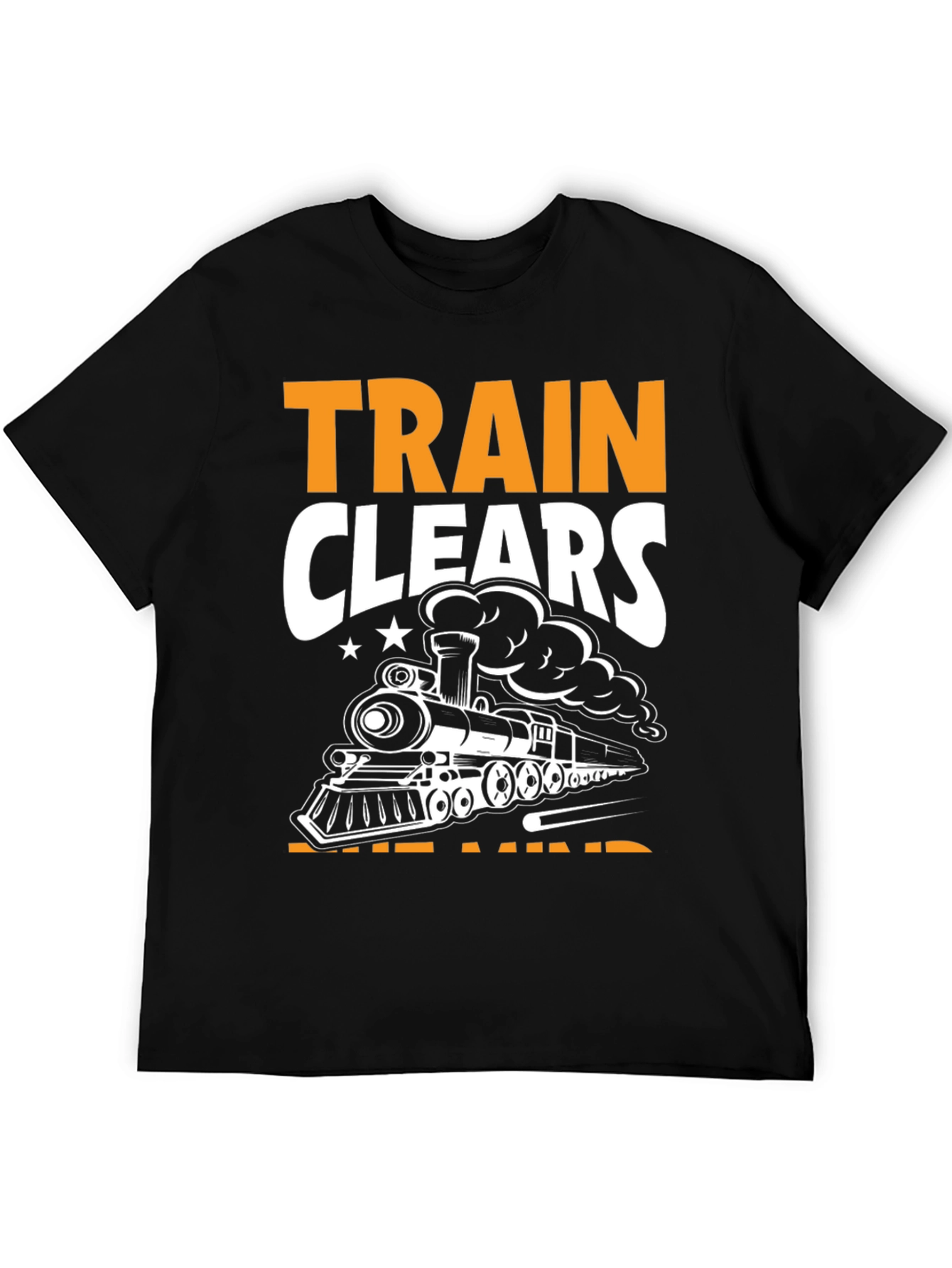 Train Clears the Mind Black T-Shirt