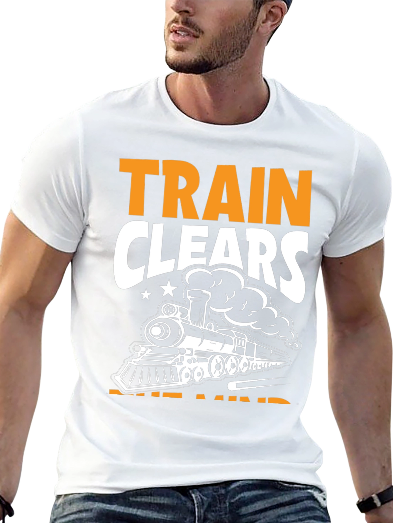 Train Clears the Mind Black T-Shirt