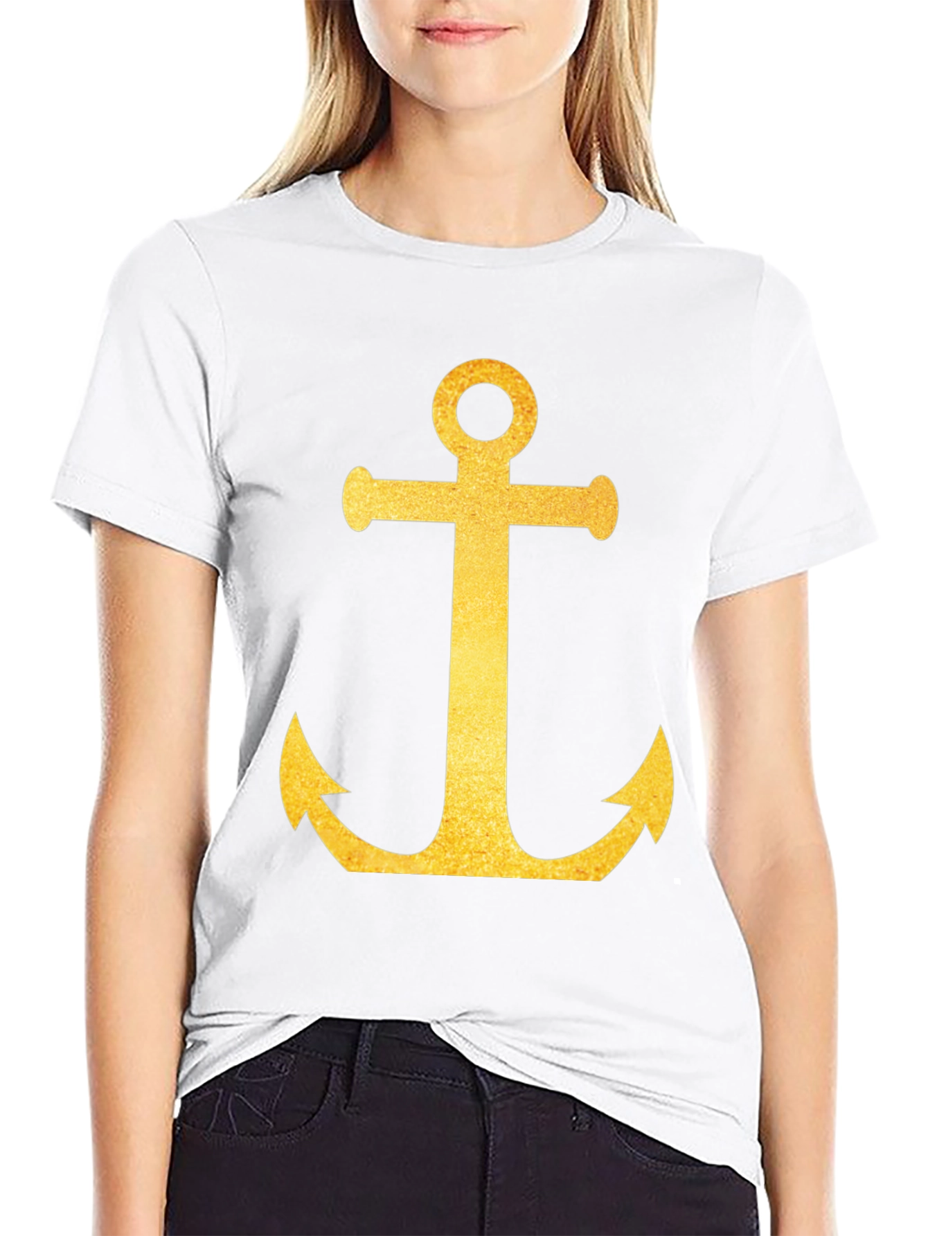 Golden Anchor Black T-Shirt