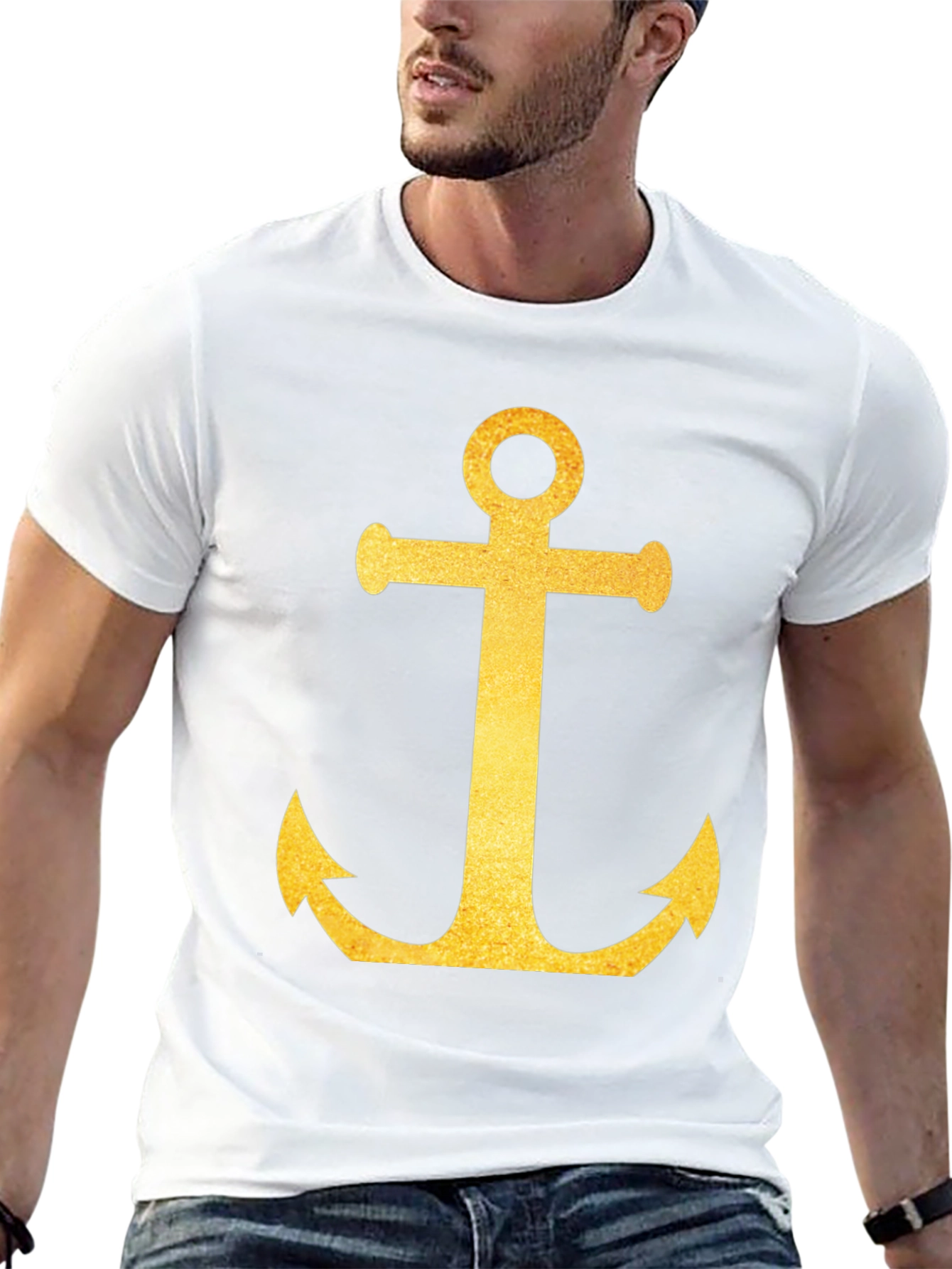 Golden Anchor Black T-Shirt