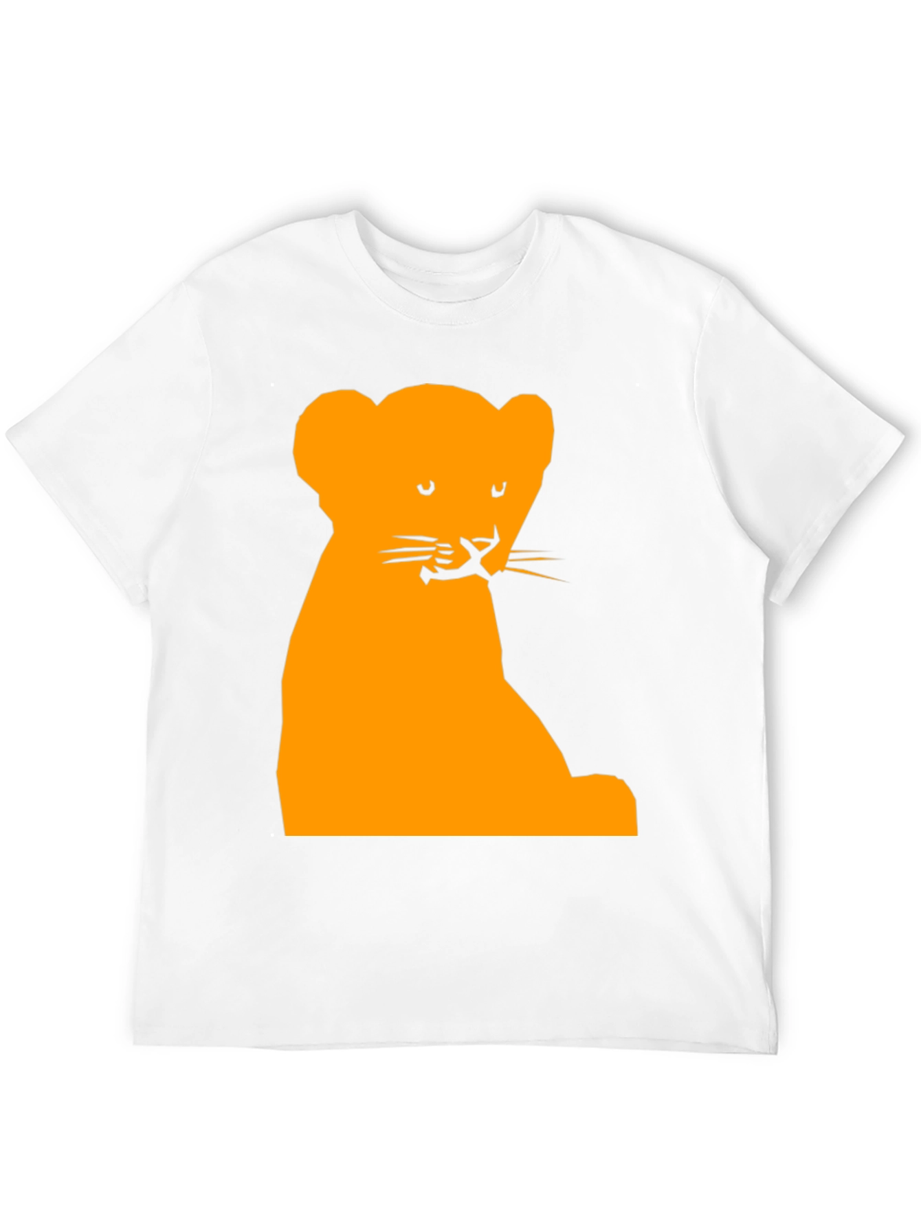 Lion Cub Graphic Tee - Soft Black Cotton