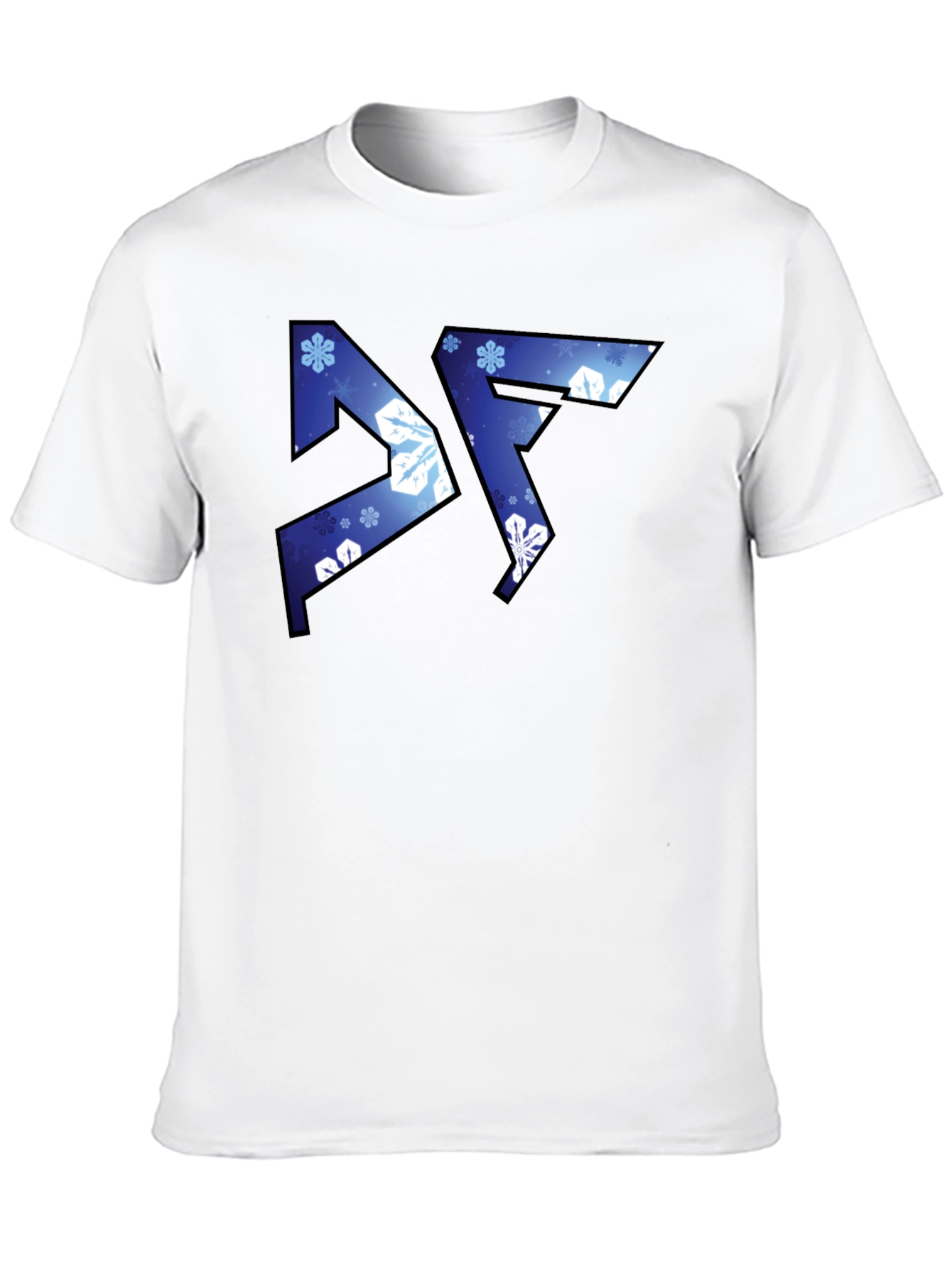 Abstract Snowflake Graphic Black T-Shirt