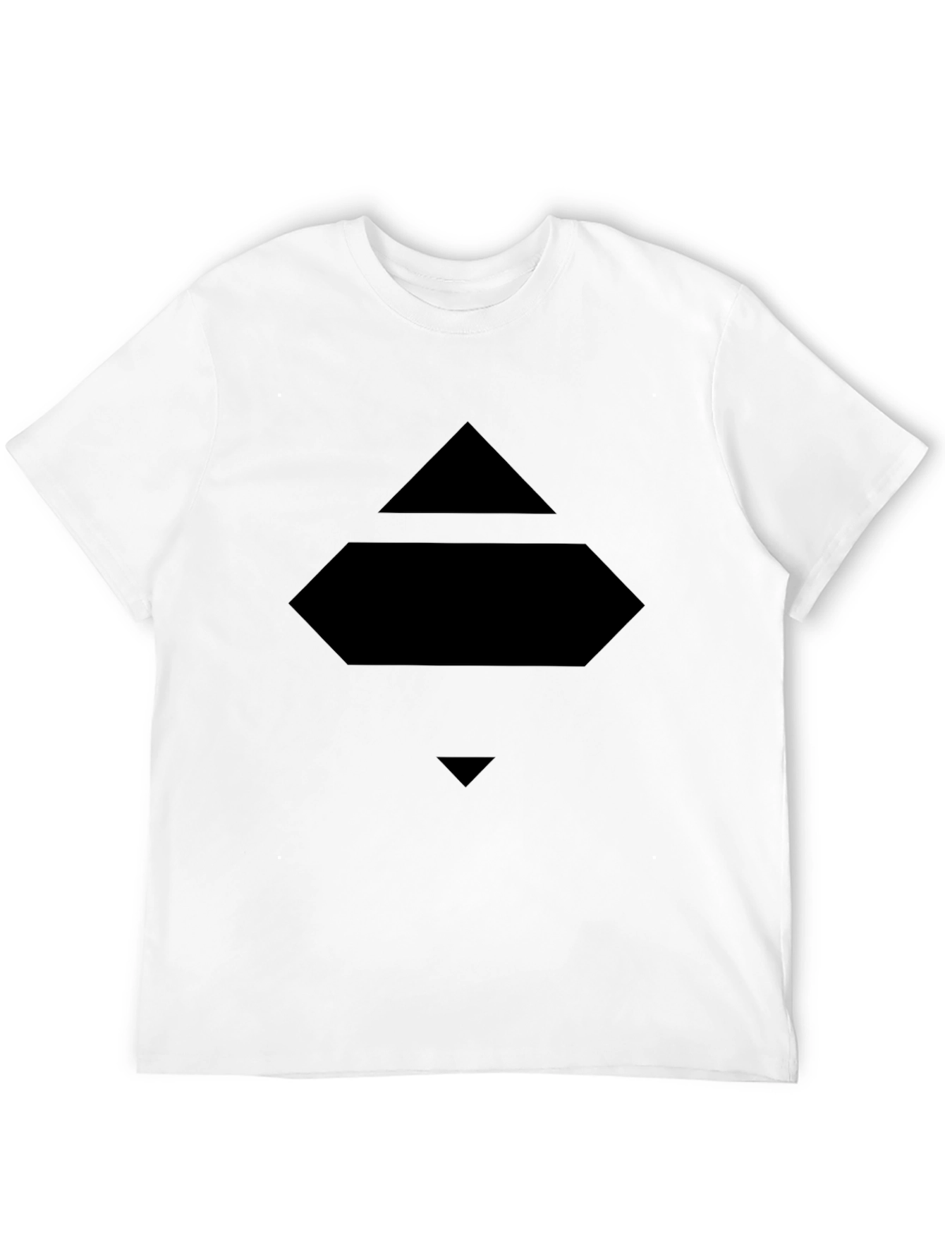 Geometric Graphic Black T-Shirt Modern Design Tee