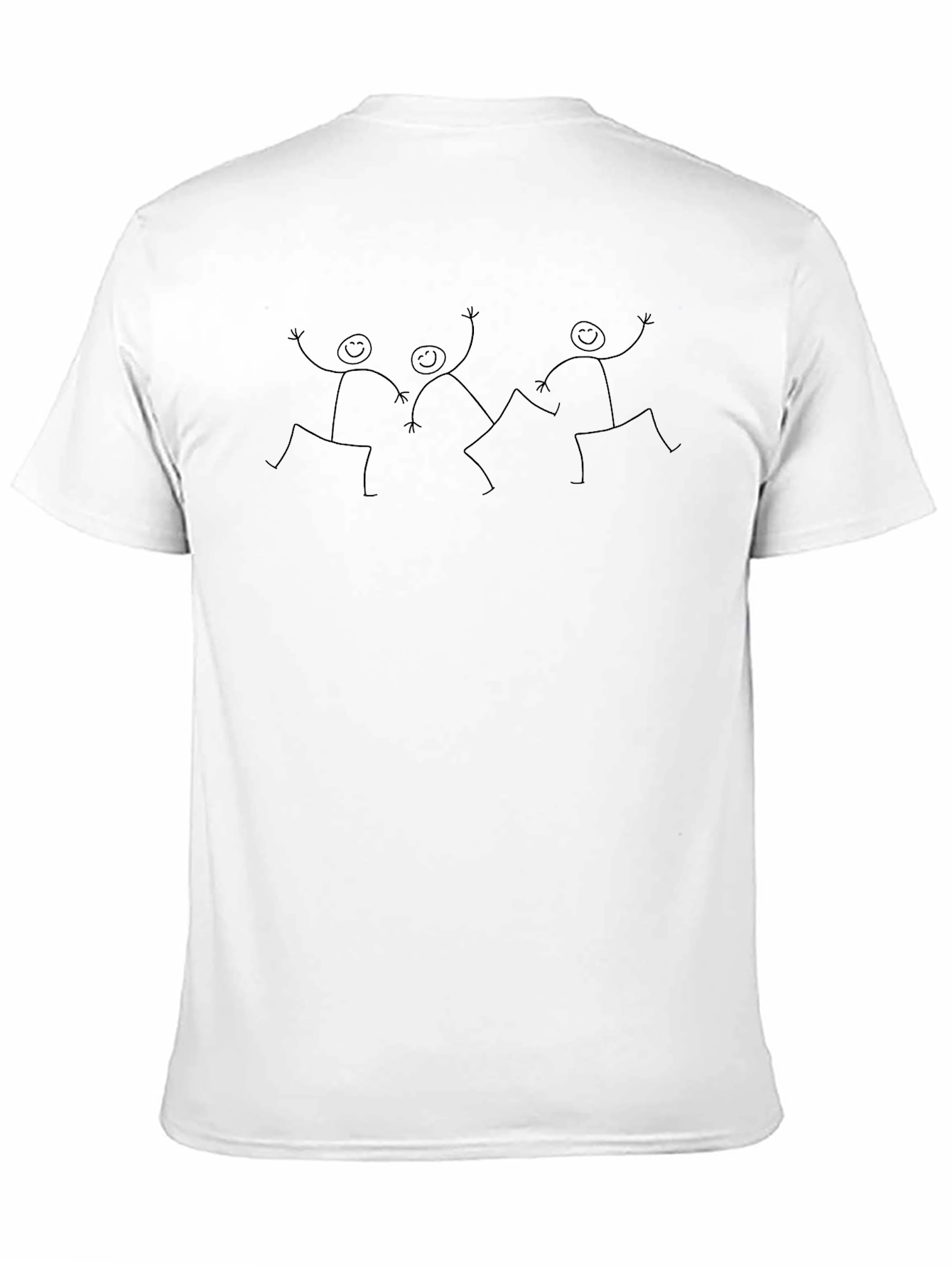 Stick Figure Dancing Crew T-Shirt - Black Tee