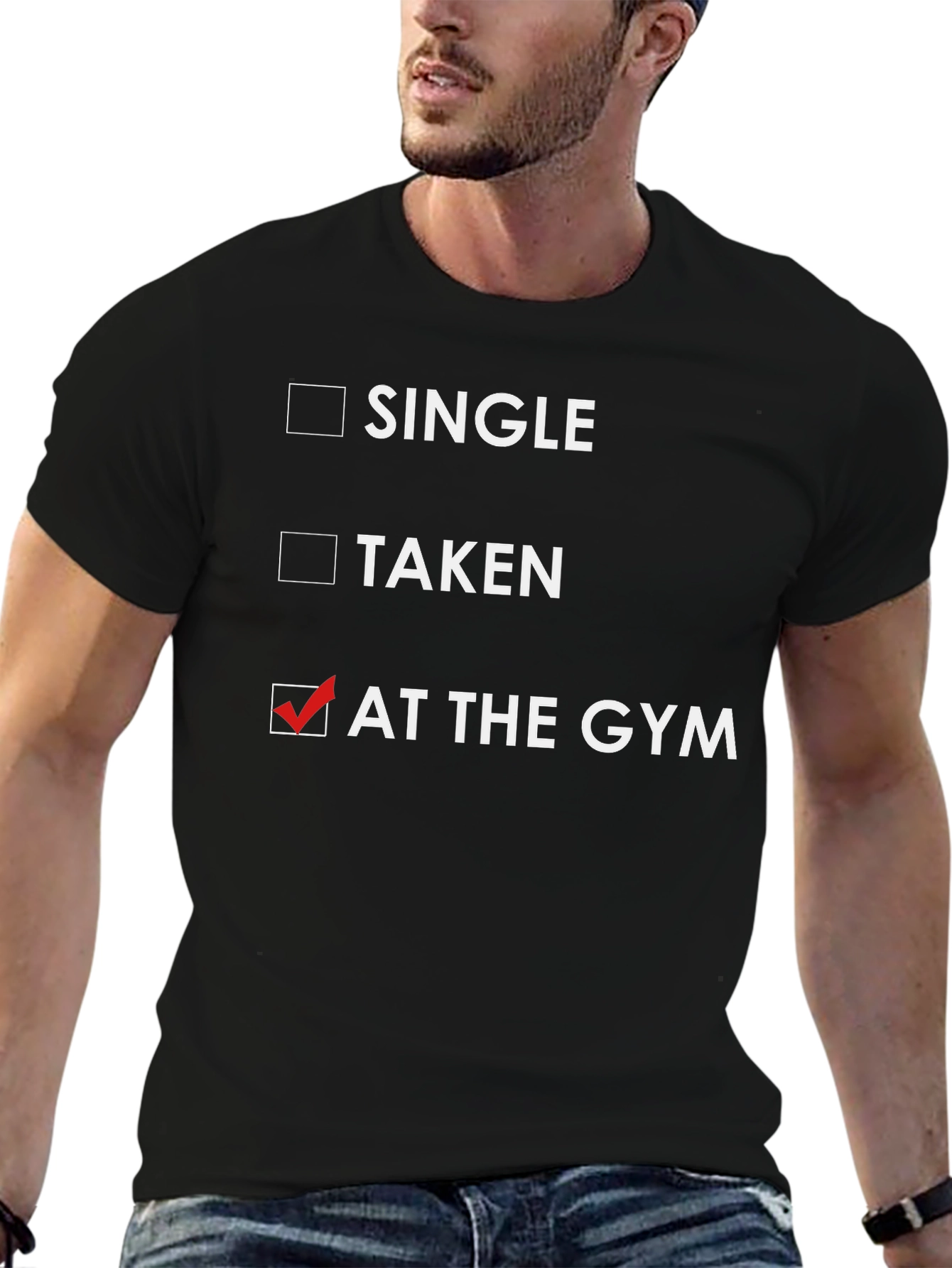 At The Gym T-Shirt - Fitness Humor Tee