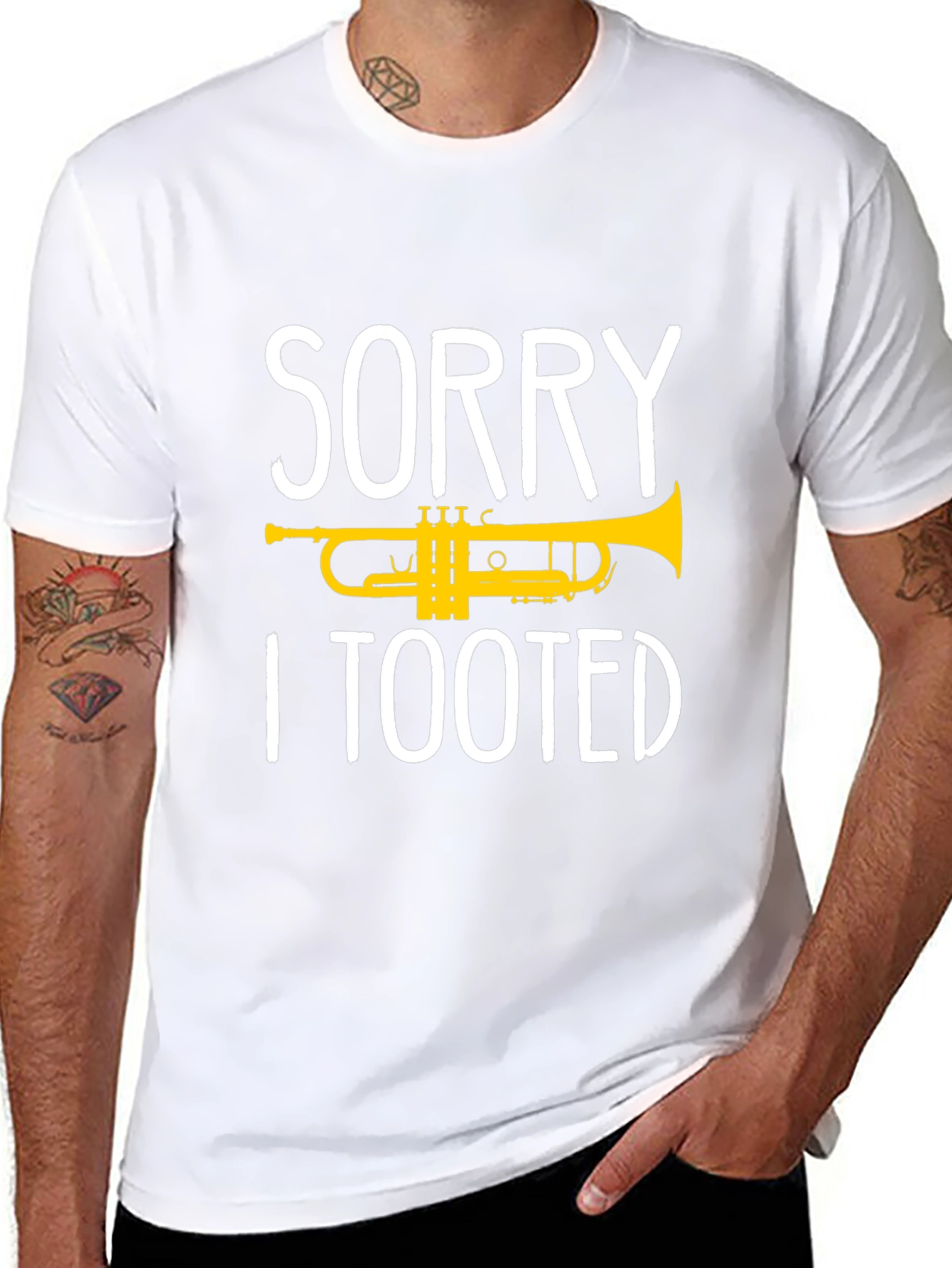Sorry I Tooted Trumpet T-Shirt - Black