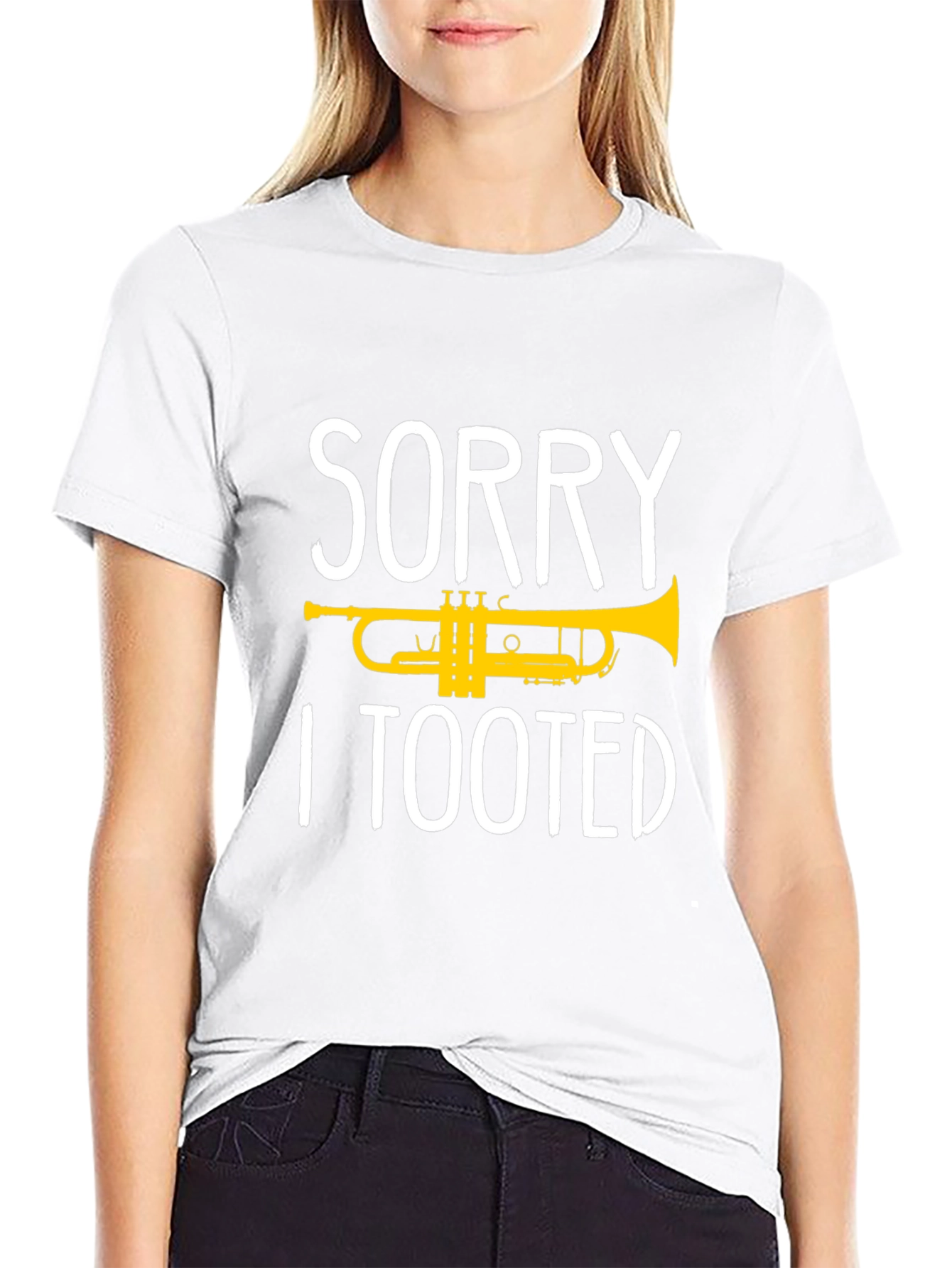 Sorry I Tooted Trumpet T-Shirt - Black