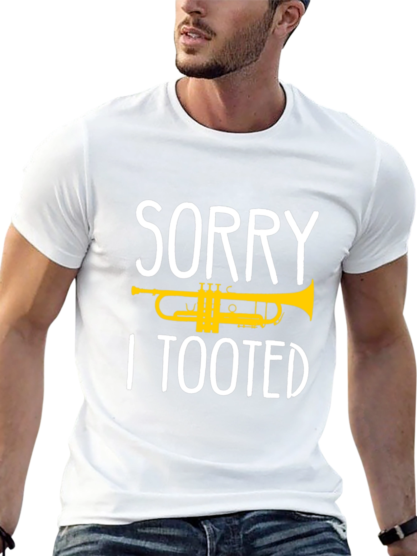 Sorry I Tooted Trumpet T-Shirt - Black