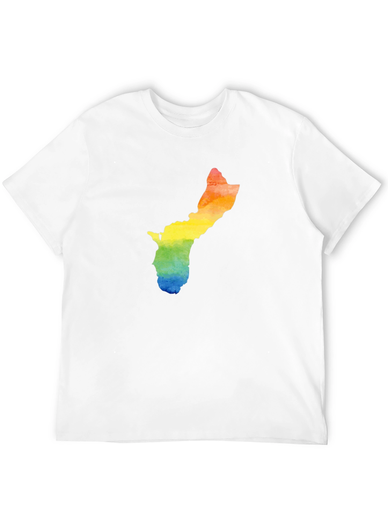 Rainbow Map T-Shirt - Black Cotton Tee
