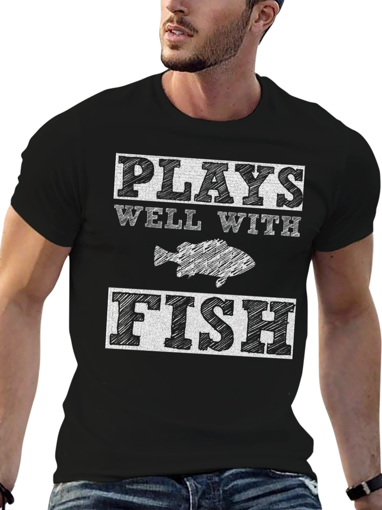 Plays Well With Fish Graphic Tee