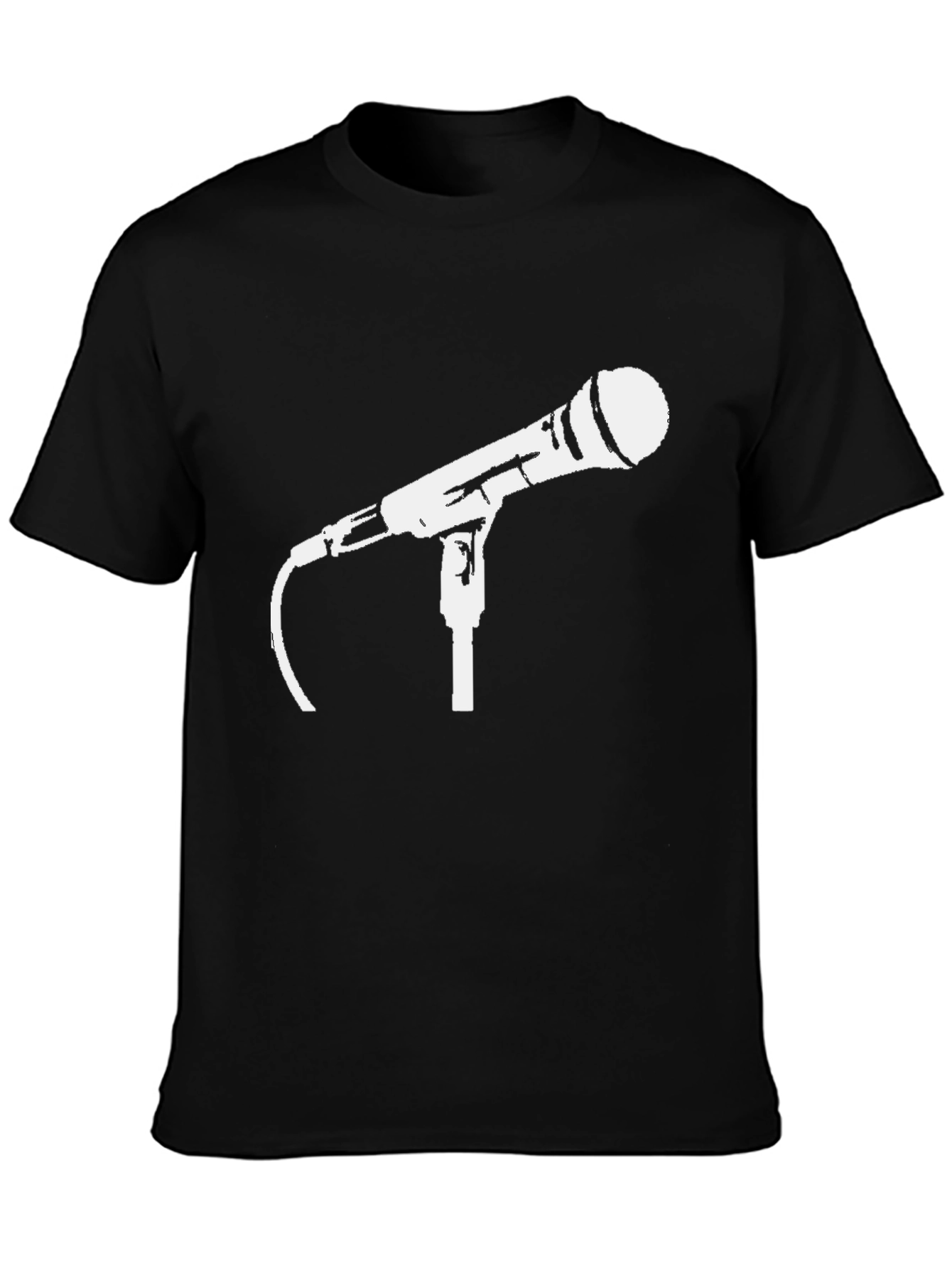 Microphone Graphic Tee - Classic Music Lover T-Shirt