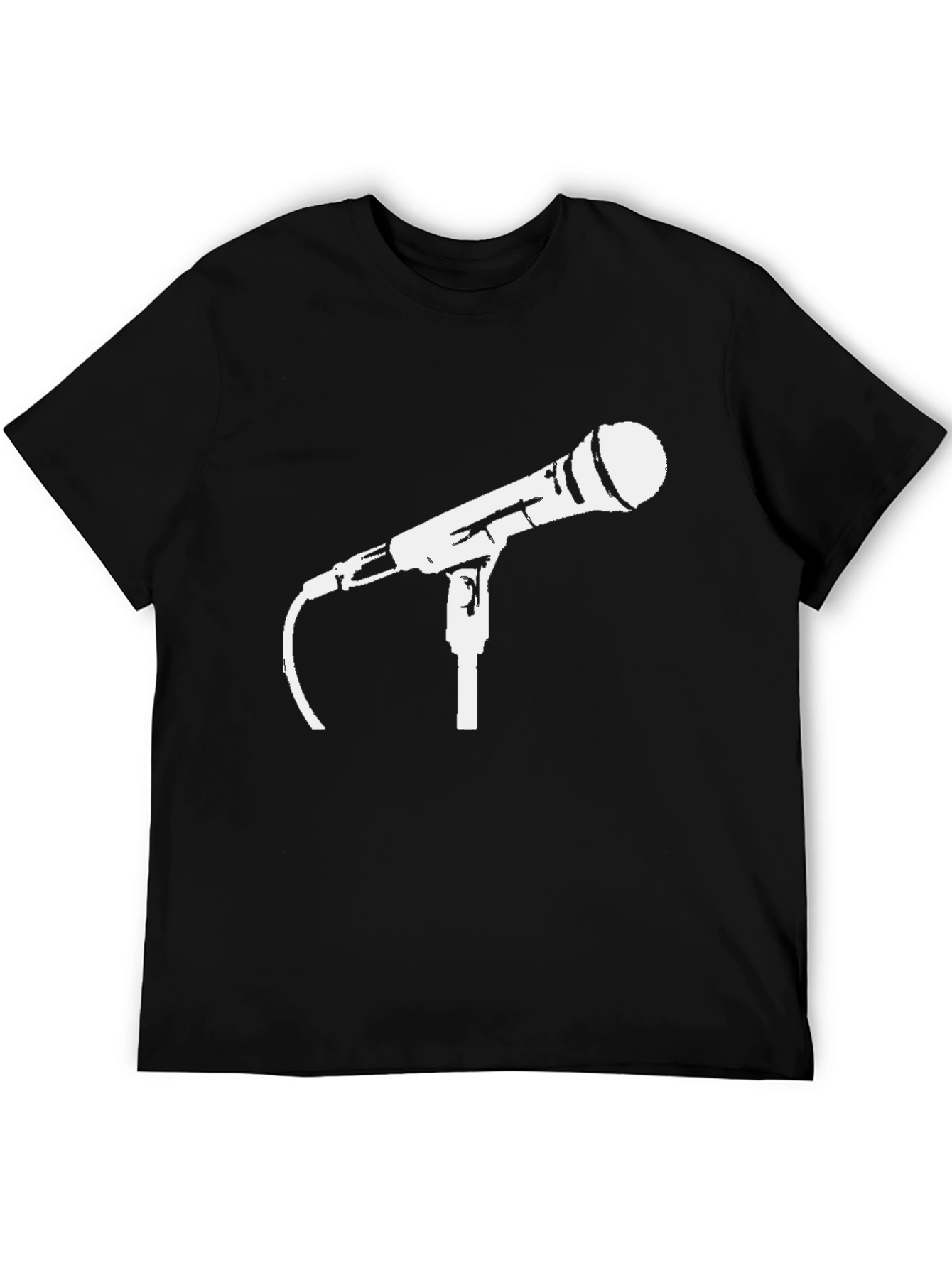 Microphone Graphic Tee - Classic Music Lover T-Shirt