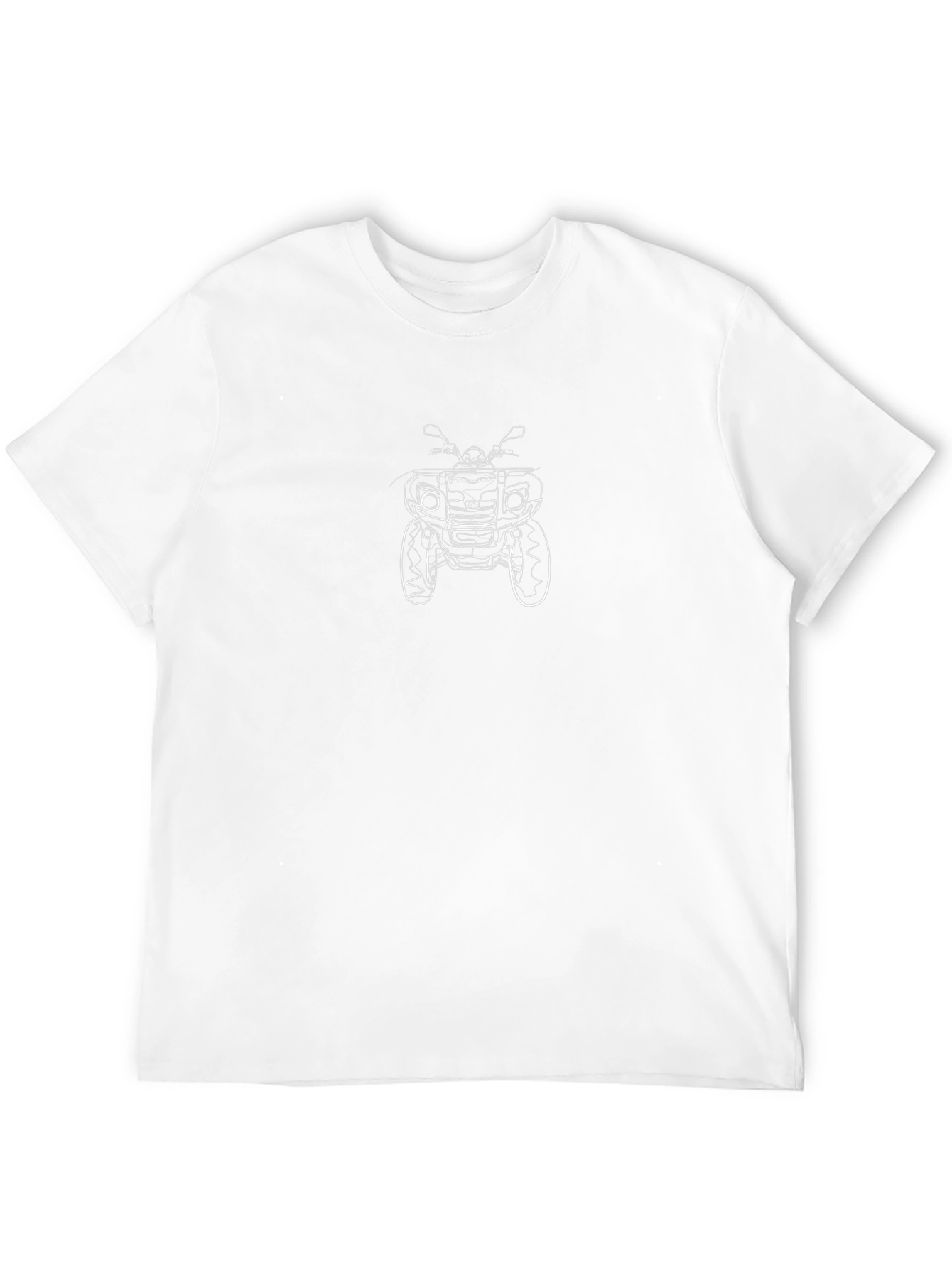 ATV Line Art Graphic Tee - Black Cotton T-Shirt
