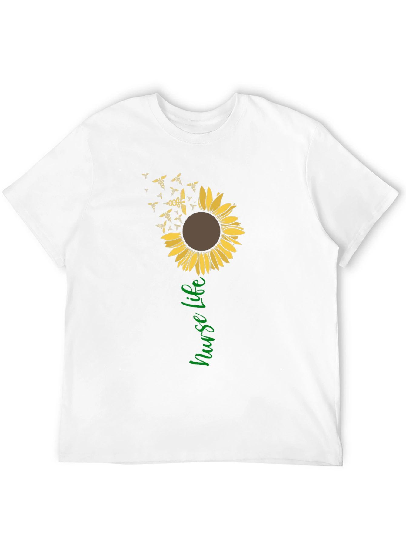 Nurse Life Sunflower Graphic T-Shirt - Black