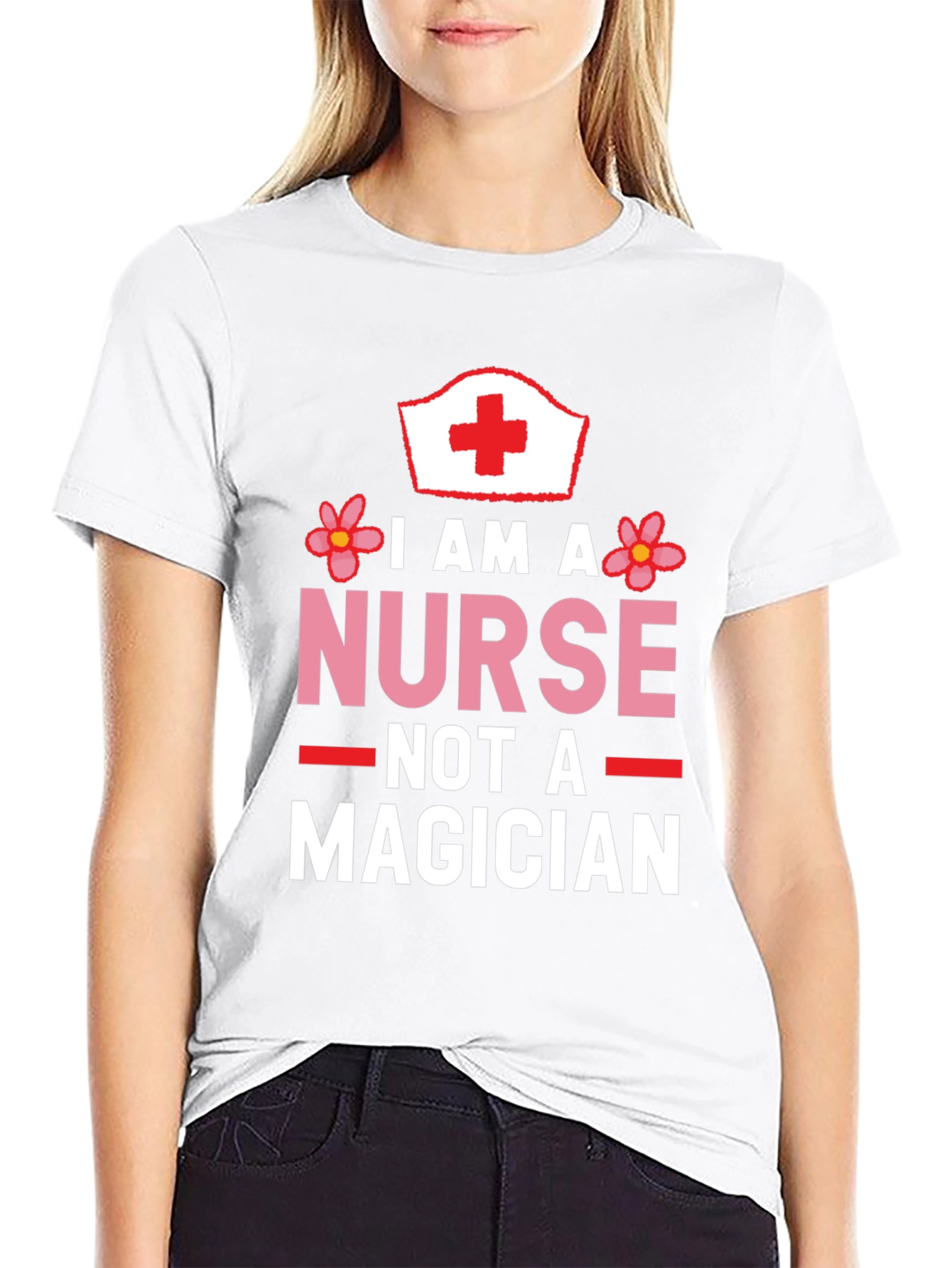 I am a Nurse Not a Magician Black T-Shirt