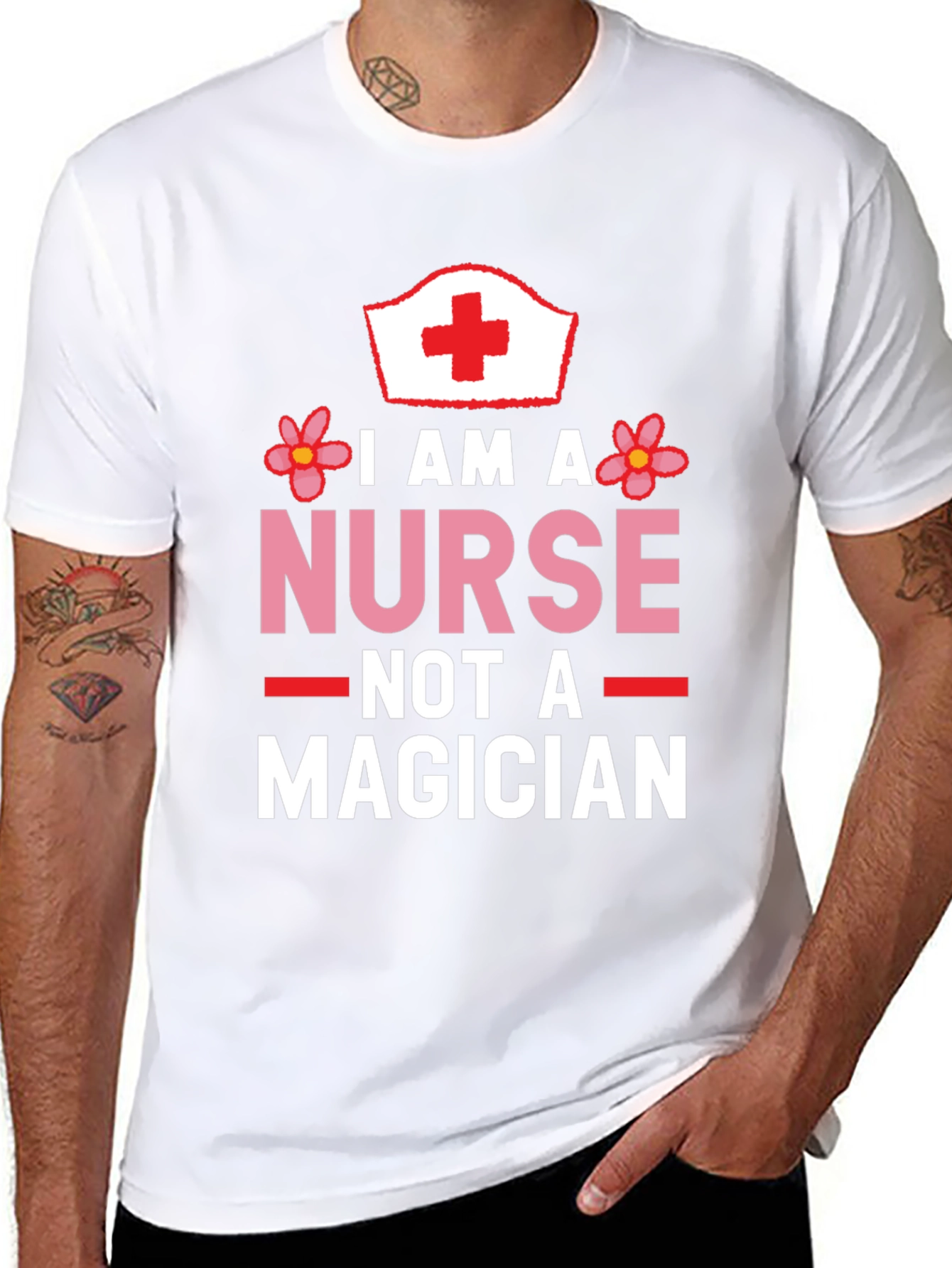 I am a Nurse Not a Magician Black T-Shirt