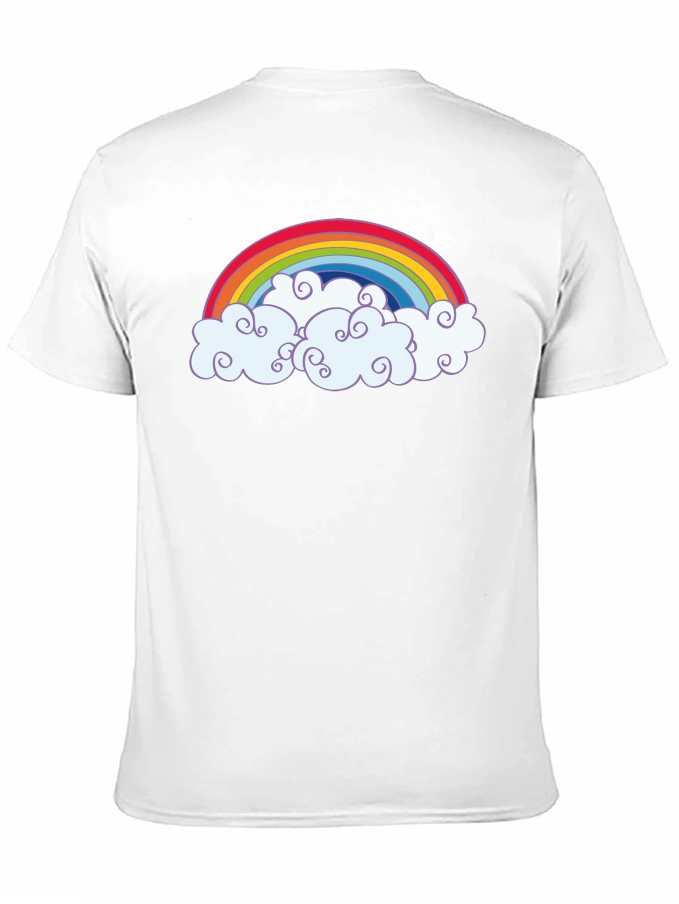 Rainbow Clouds Graphic T-Shirt - Black