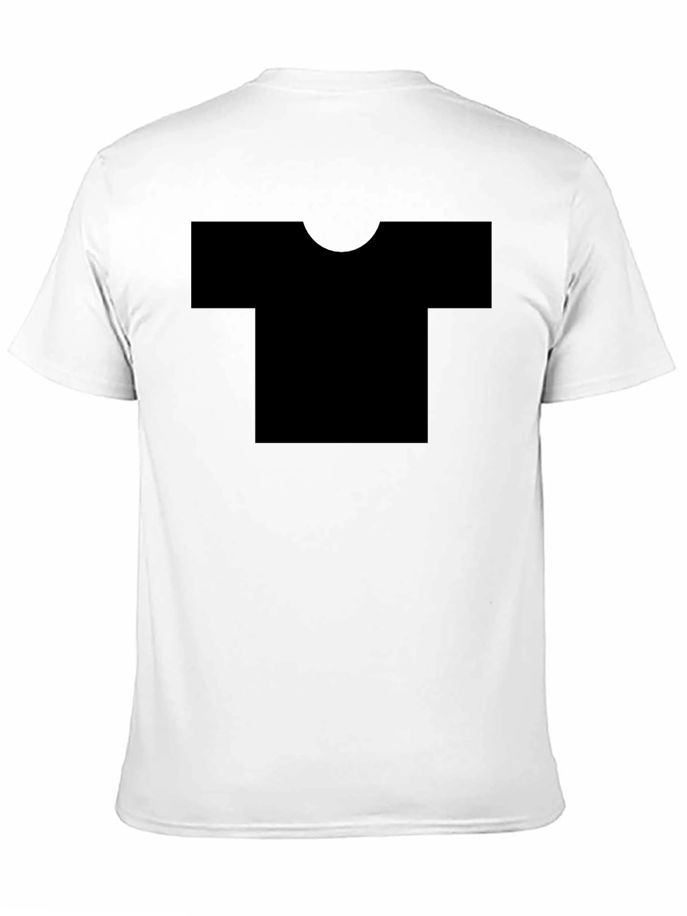 Plain Black Short Sleeve Crew Neck T-Shirt