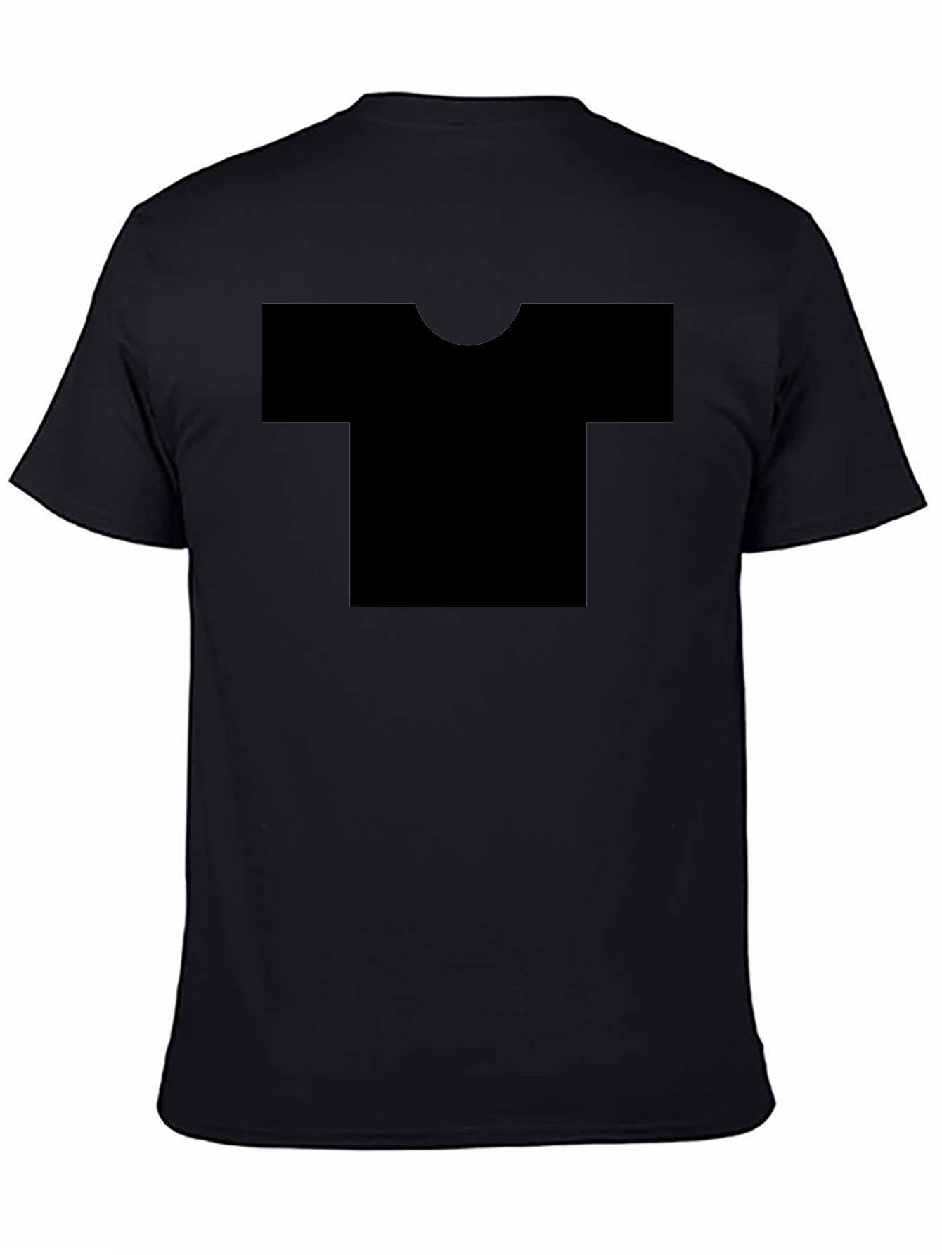 Plain Black Short Sleeve Crew Neck T-Shirt