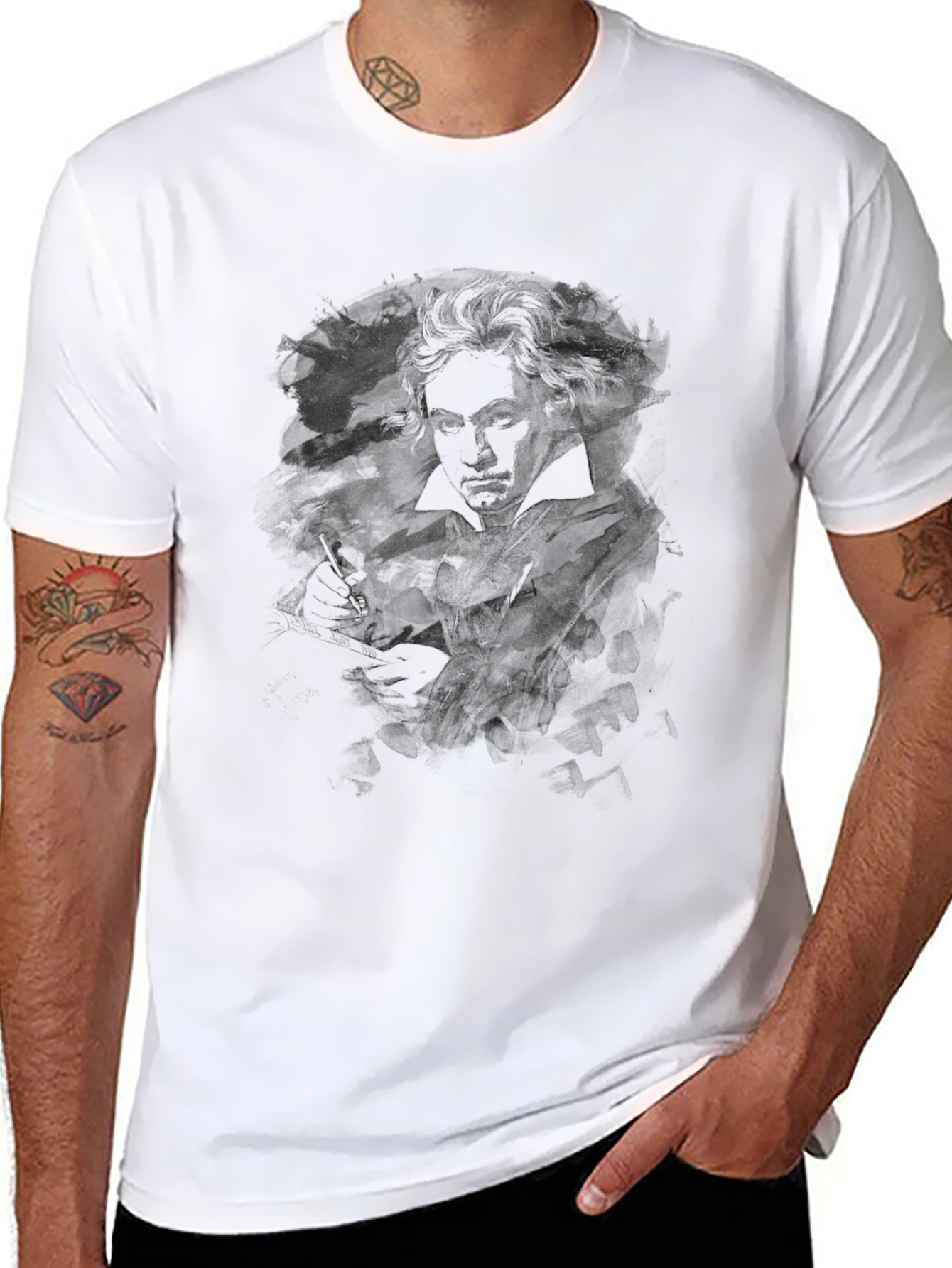 Beethoven Graphic T-Shirt - Black