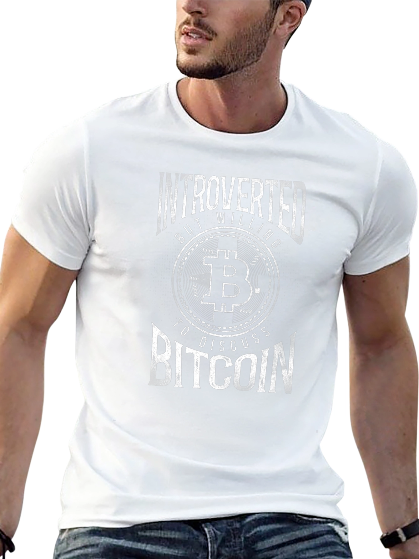 Introverted Bitcoin Enthusiast Graphic T-Shirt