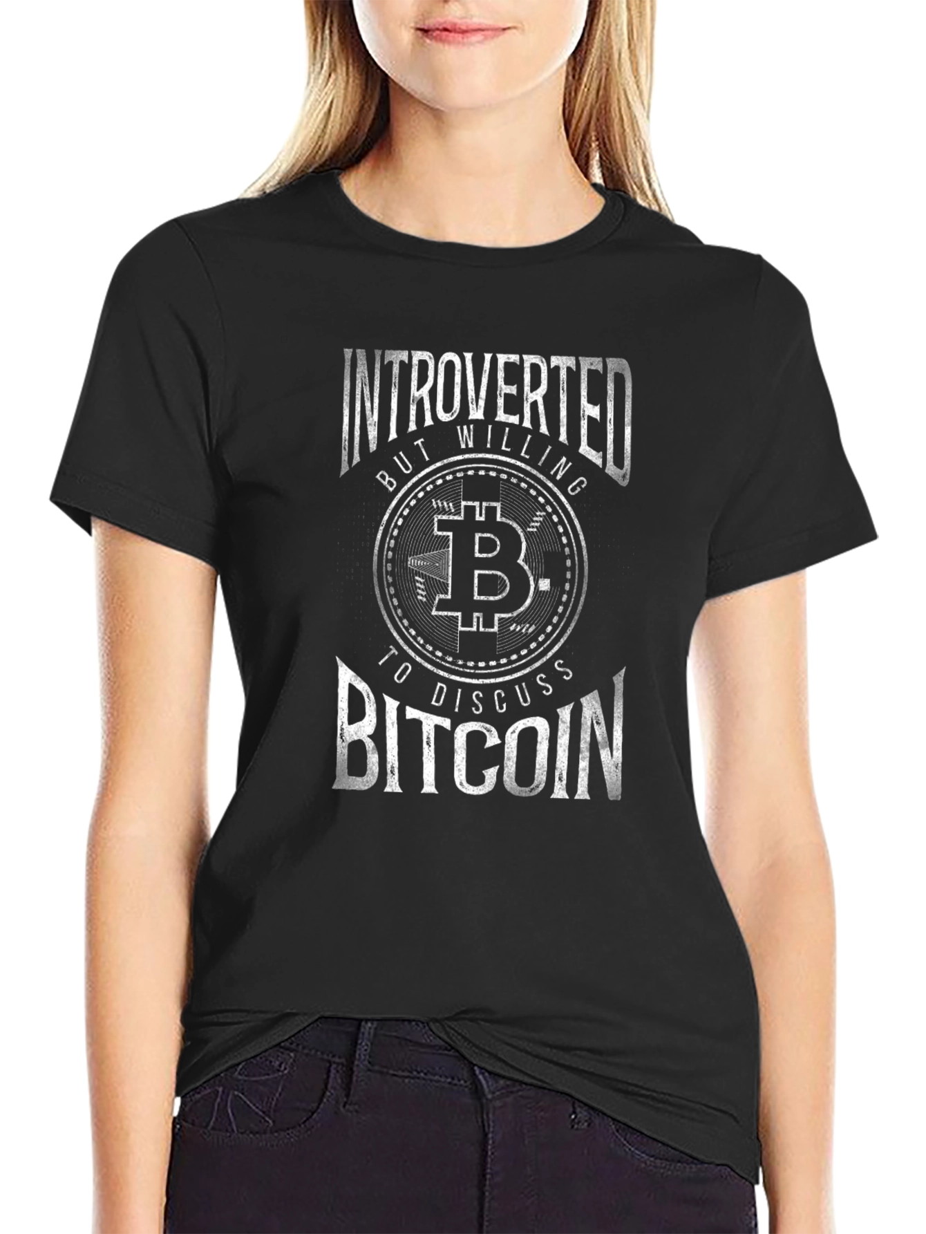 Introverted Bitcoin Enthusiast Graphic T-Shirt