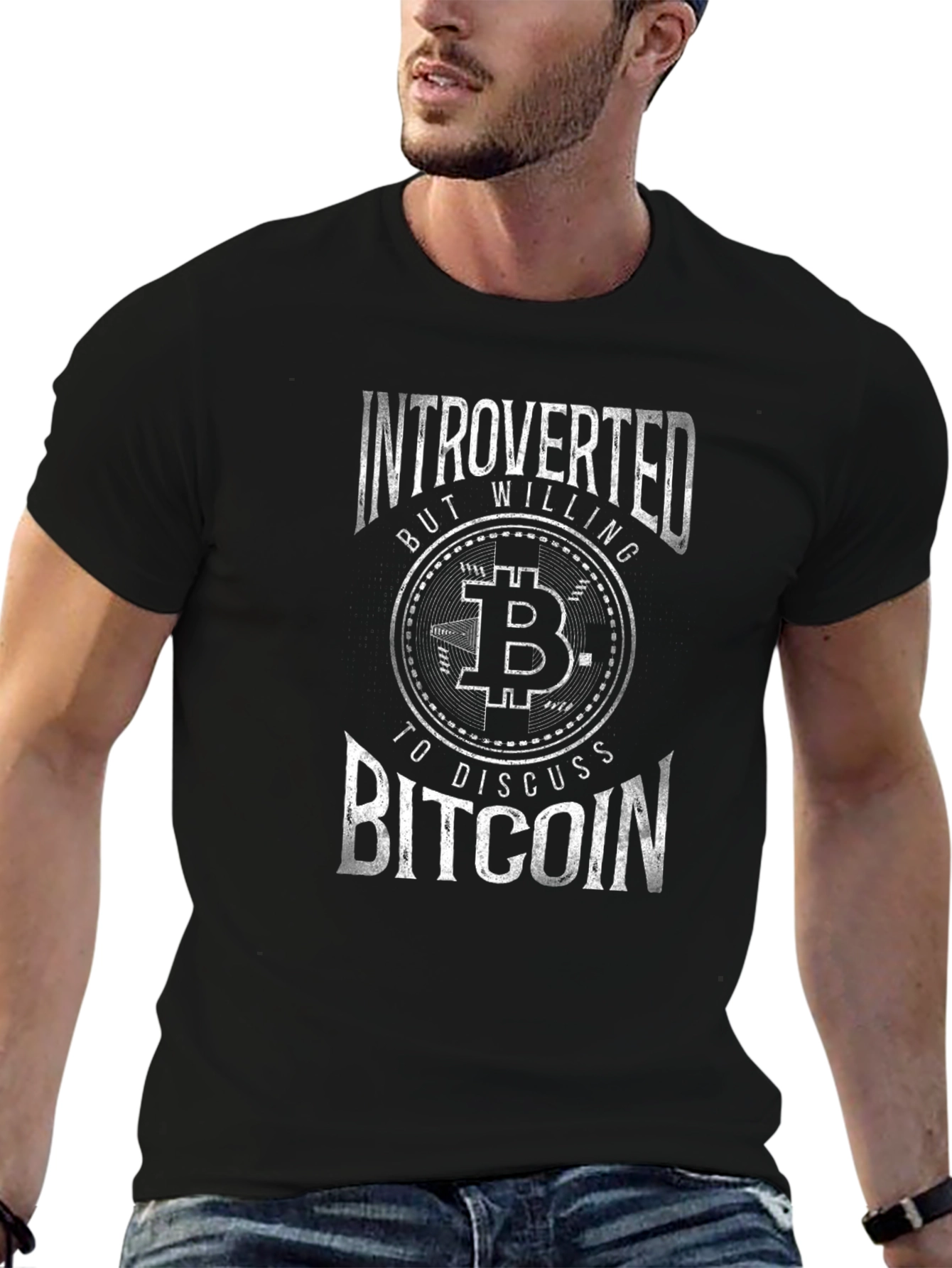 Introverted Bitcoin Enthusiast Graphic T-Shirt