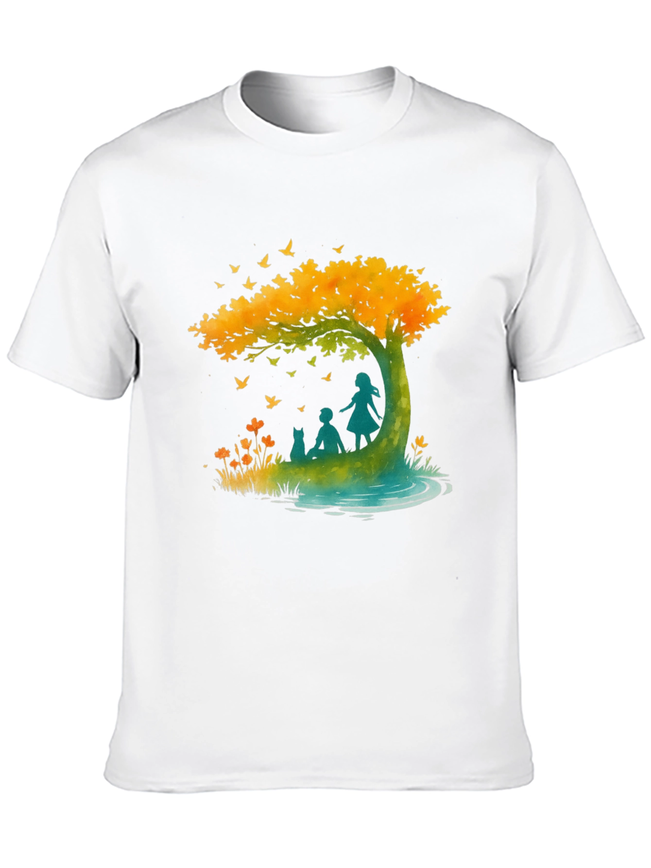 Natures Embrace Graphic Tee - Relaxed Fit Black T-Shirt