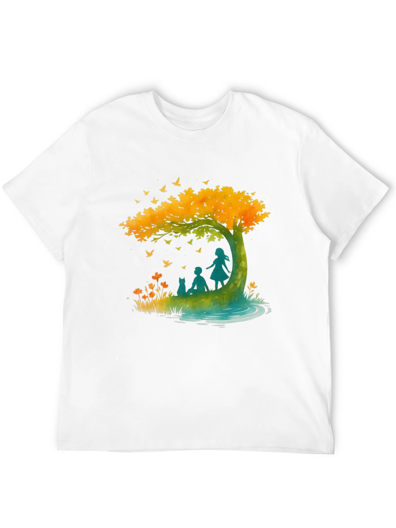 Natures Embrace Graphic Tee - Relaxed Fit Black T-Shirt