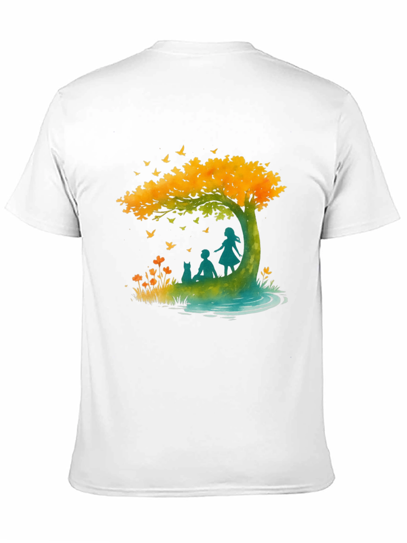 Natures Embrace Graphic Tee - Relaxed Fit Black T-Shirt