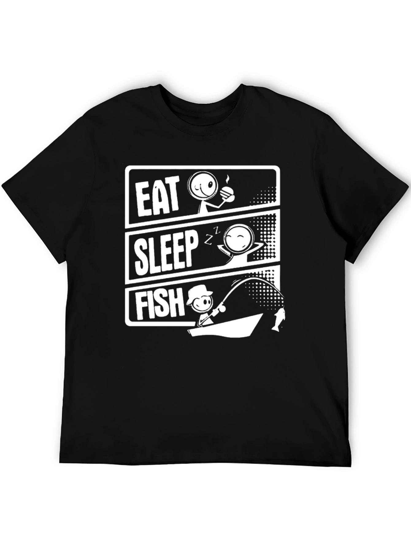 Eat Sleep Fish Graphic T-Shirt