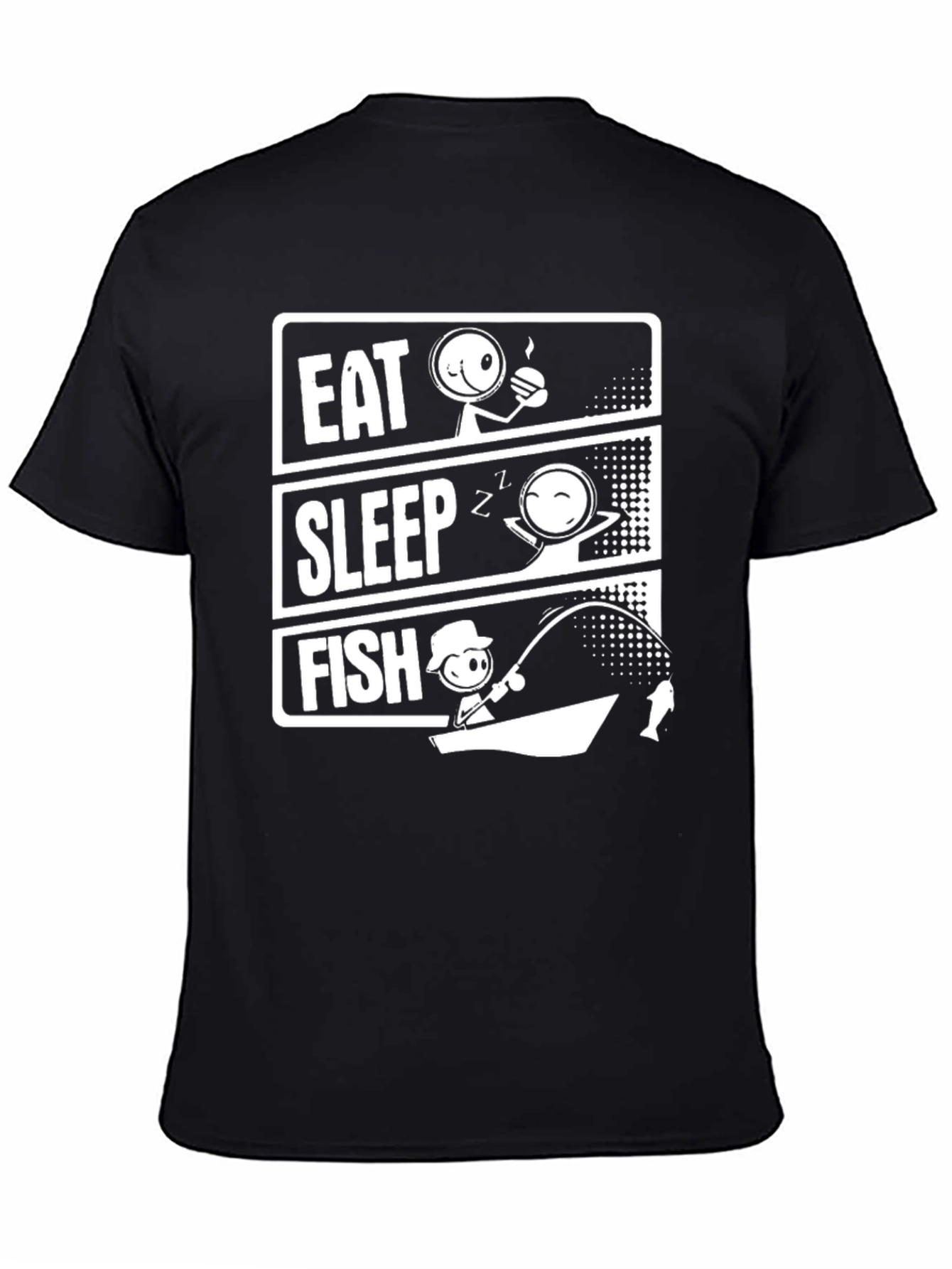 Eat Sleep Fish Graphic T-Shirt