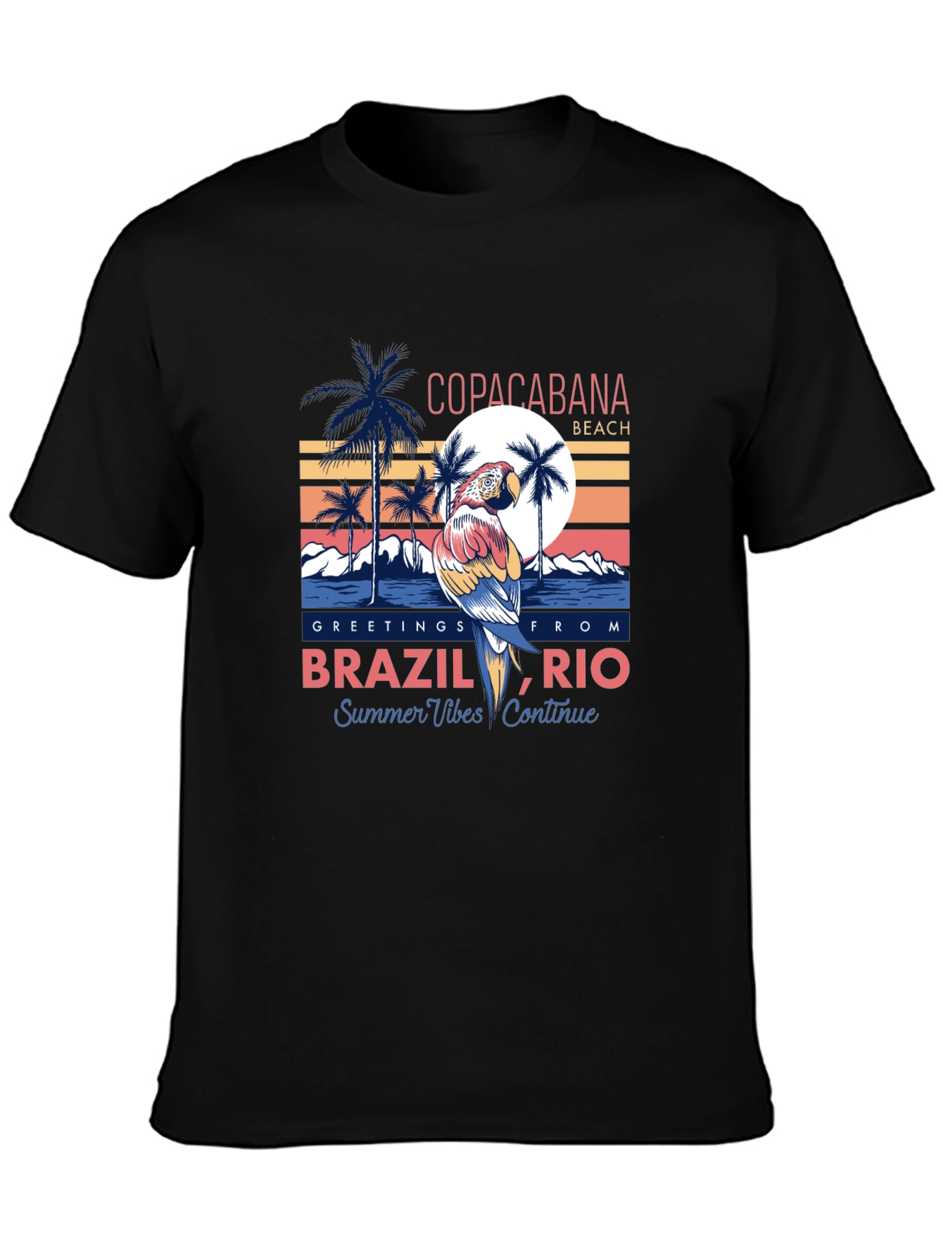 Brazil Rio Copacabana Beach T-Shirt - Summer Vibes